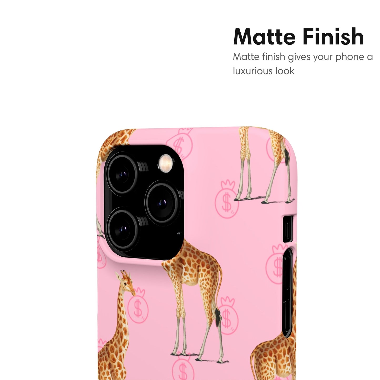 Little Giraffe Pink Snap Case - Classy Cases - Phone Case - iPhone 17 - Glossy - 