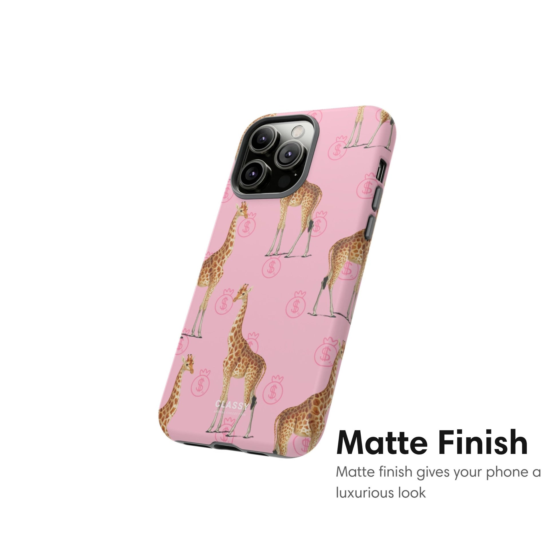 Little Giraffes Pink Tough Case - Classy Cases - Phone Case - iPhone 17 - Glossy - 