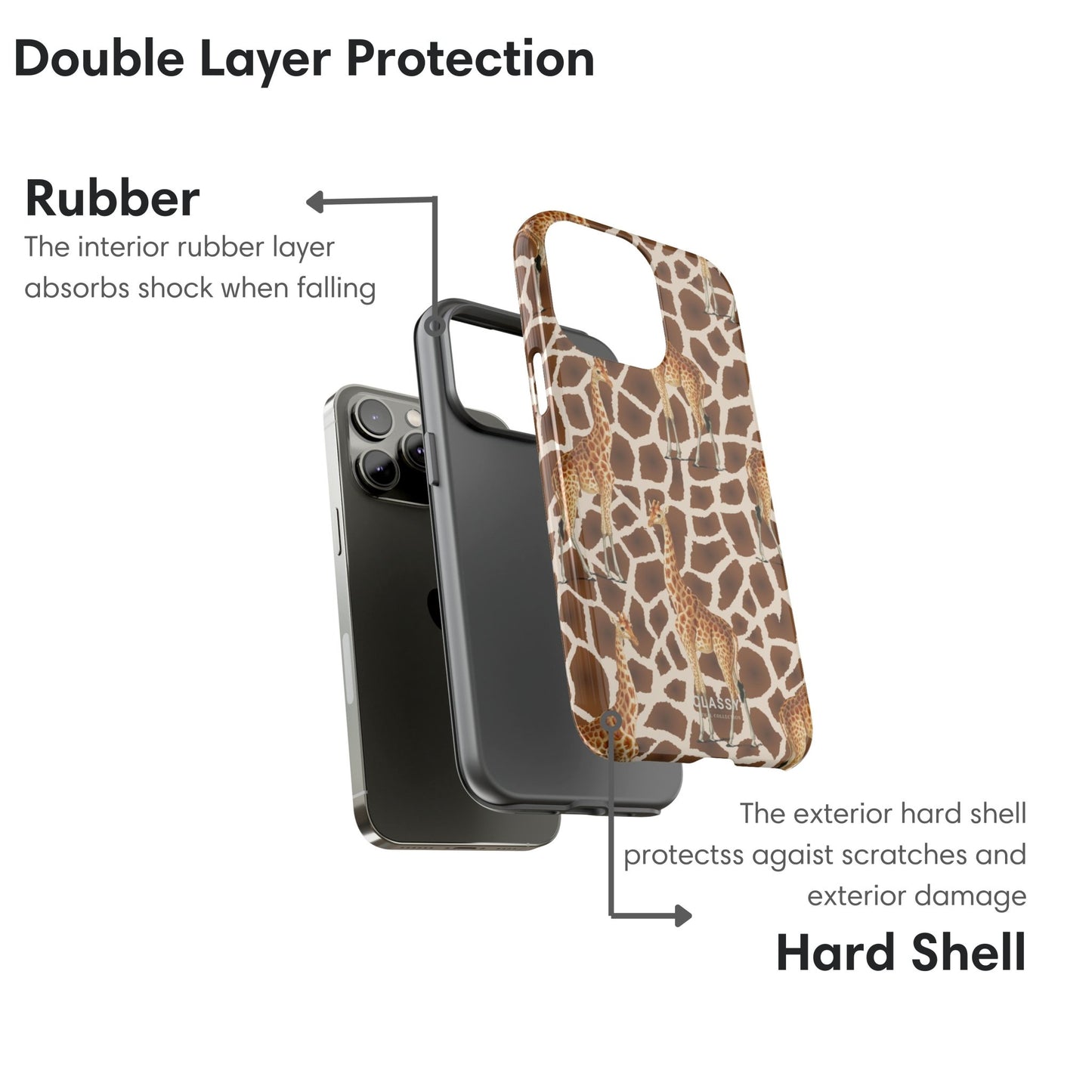 Little Giraffes Tough Case - Classy Cases - Phone Case - iPhone 17 - Glossy - 