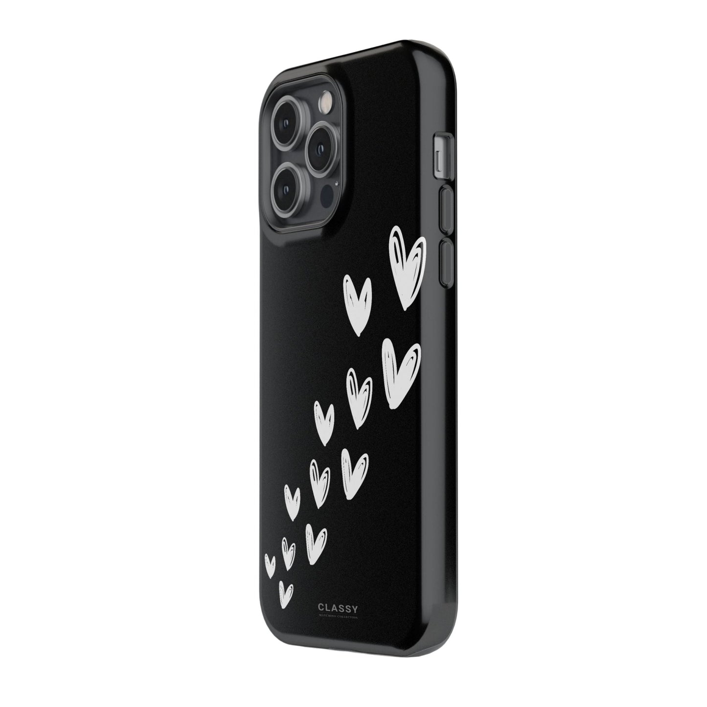 Little Hearts Couple Tough Case - Black - Classy Cases - Phone Case - iPhone 17 - Glossy - 