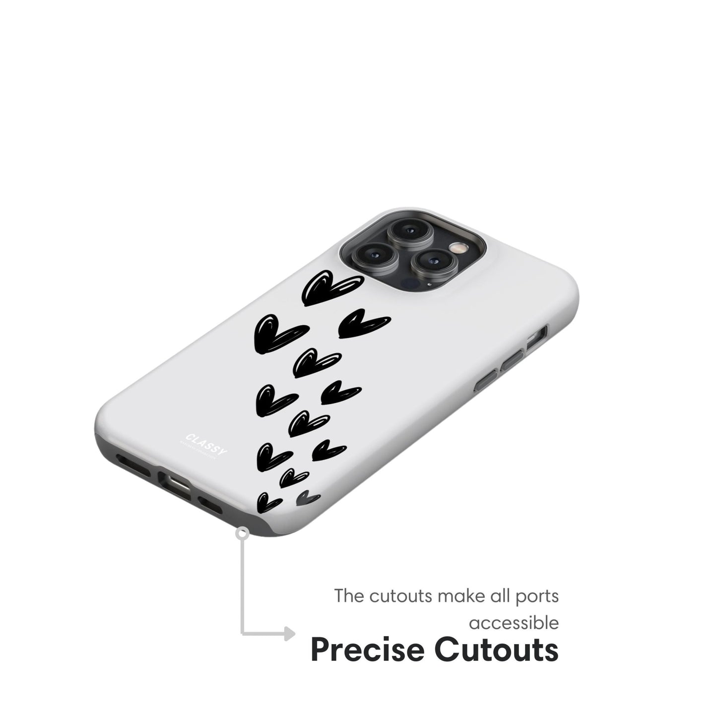 Little Hearts Couple Tough Case - White - Classy Cases - Phone Case - iPhone 17 - Glossy - 