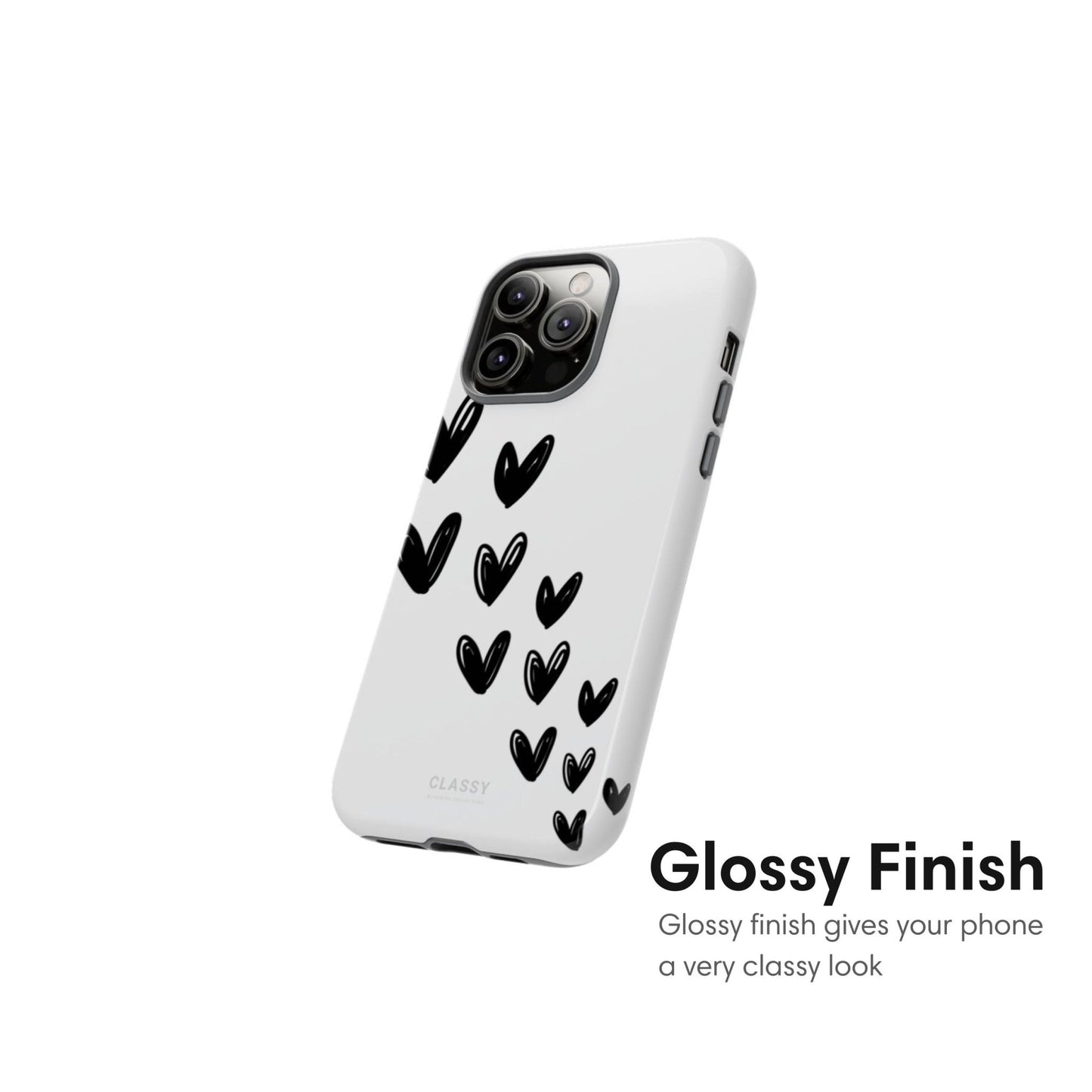 Little Hearts Couple Tough Case - White - Classy Cases - Phone Case - iPhone 17 - Glossy - 