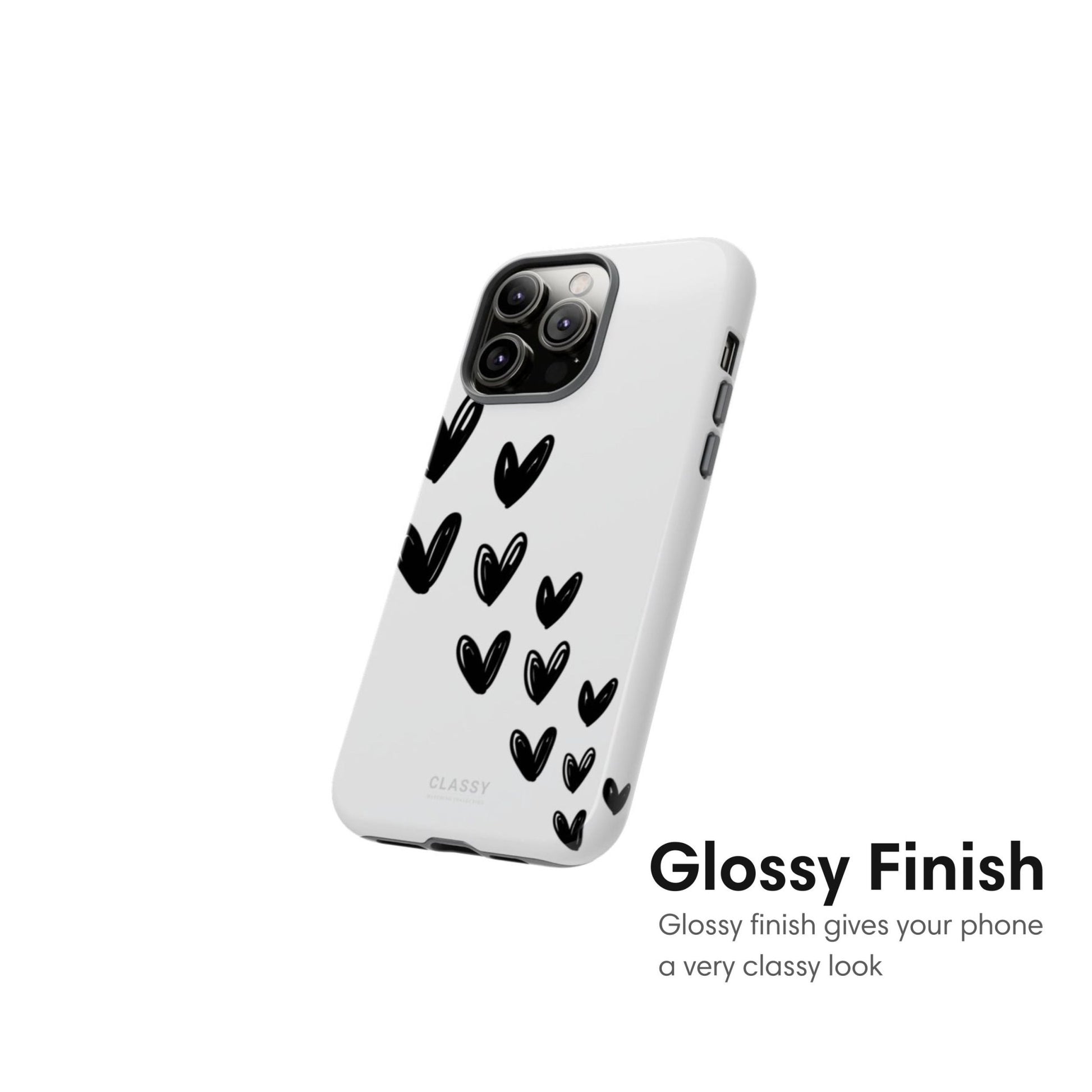 Little Hearts Couple Tough Case - White - Classy Cases - Phone Case - iPhone 17 - Glossy - 