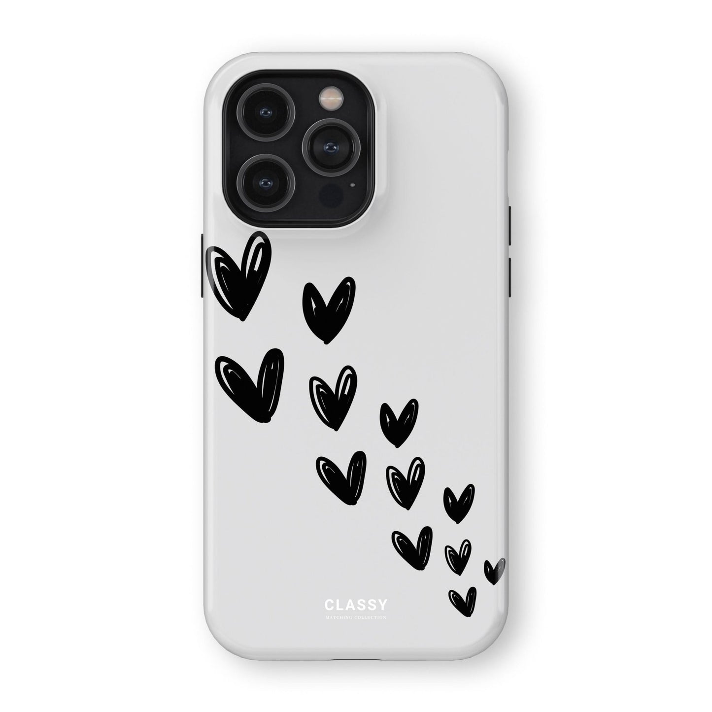 Little Hearts Couple Tough Case - White - Classy Cases - Phone Case - iPhone 17 - Glossy - 