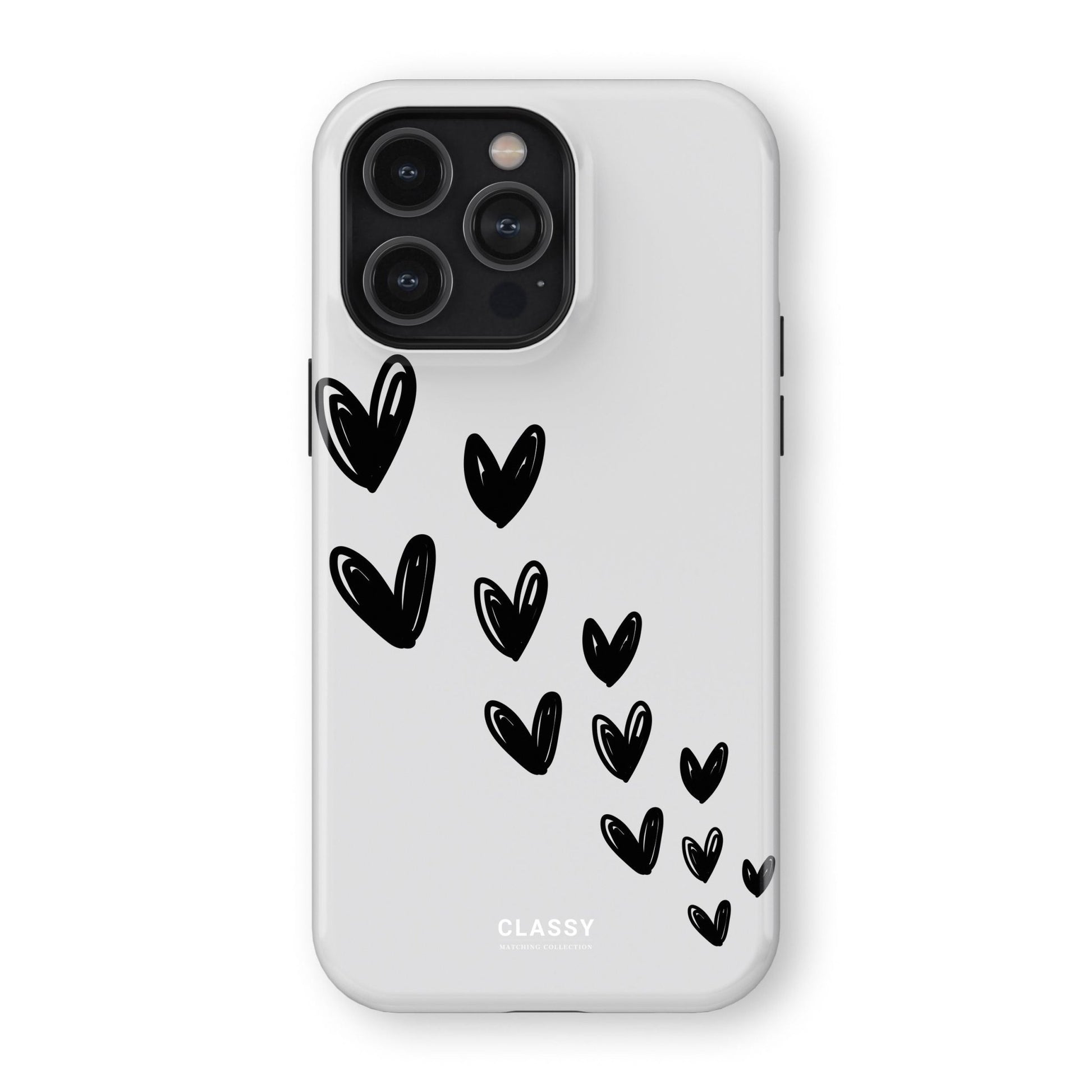 Little Hearts Couple Tough Case - White - Classy Cases - Phone Case - iPhone 17 - Glossy - 