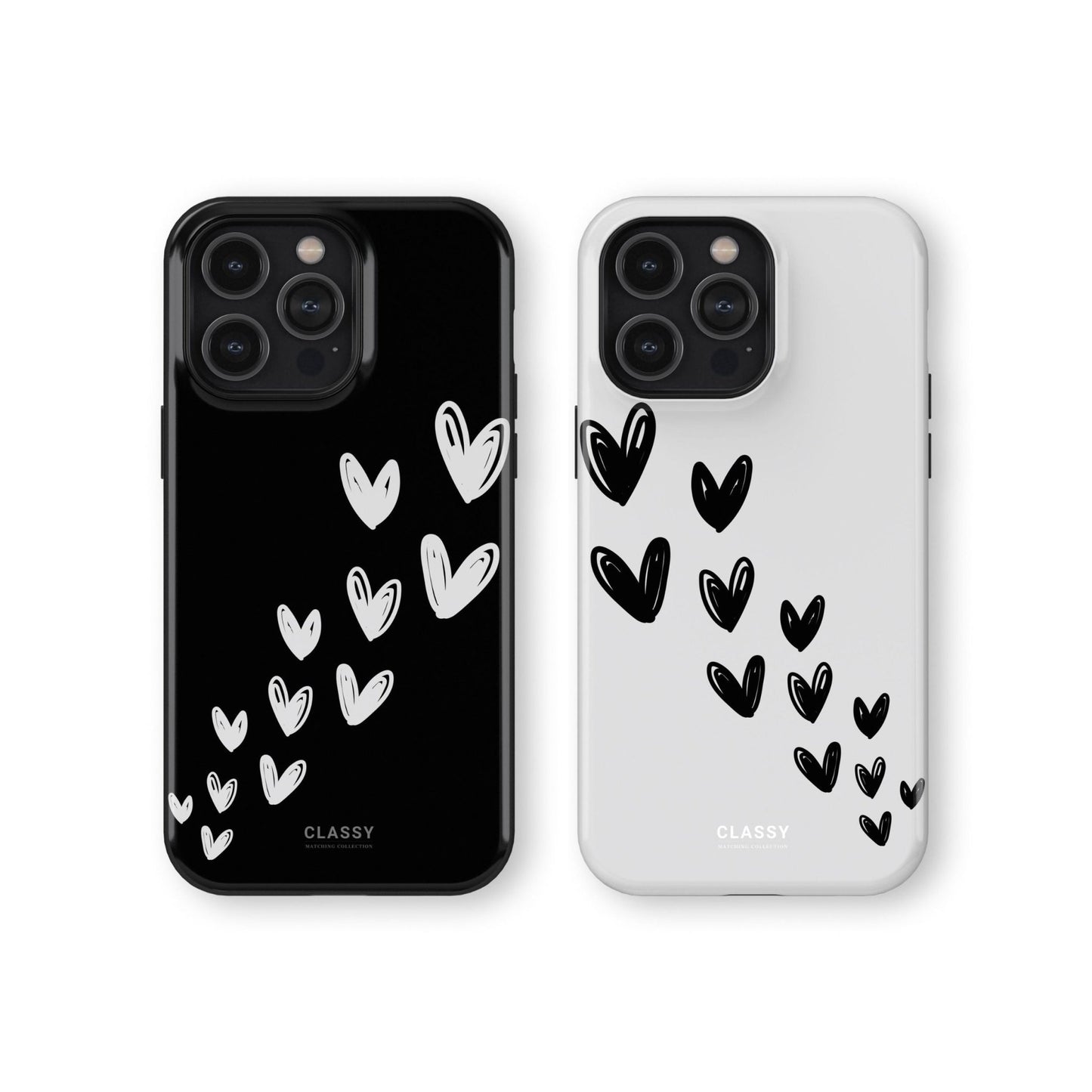 Little Hearts Couple Tough Case - White - Classy Cases - Phone Case - iPhone 17 - Glossy - 