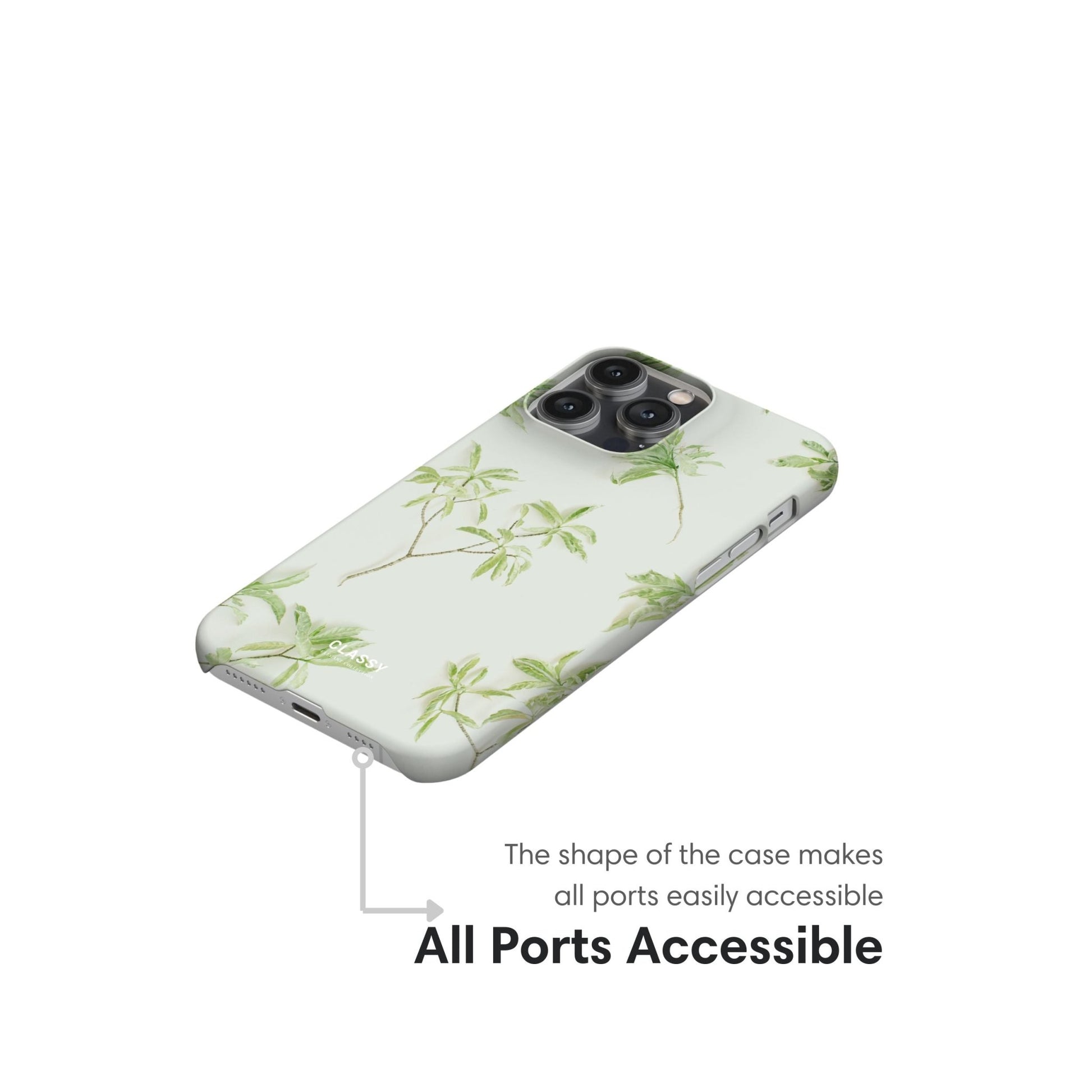 Little Leaves White Snap Case - Classy Cases - Phone Case - iPhone 17 - Glossy - 
