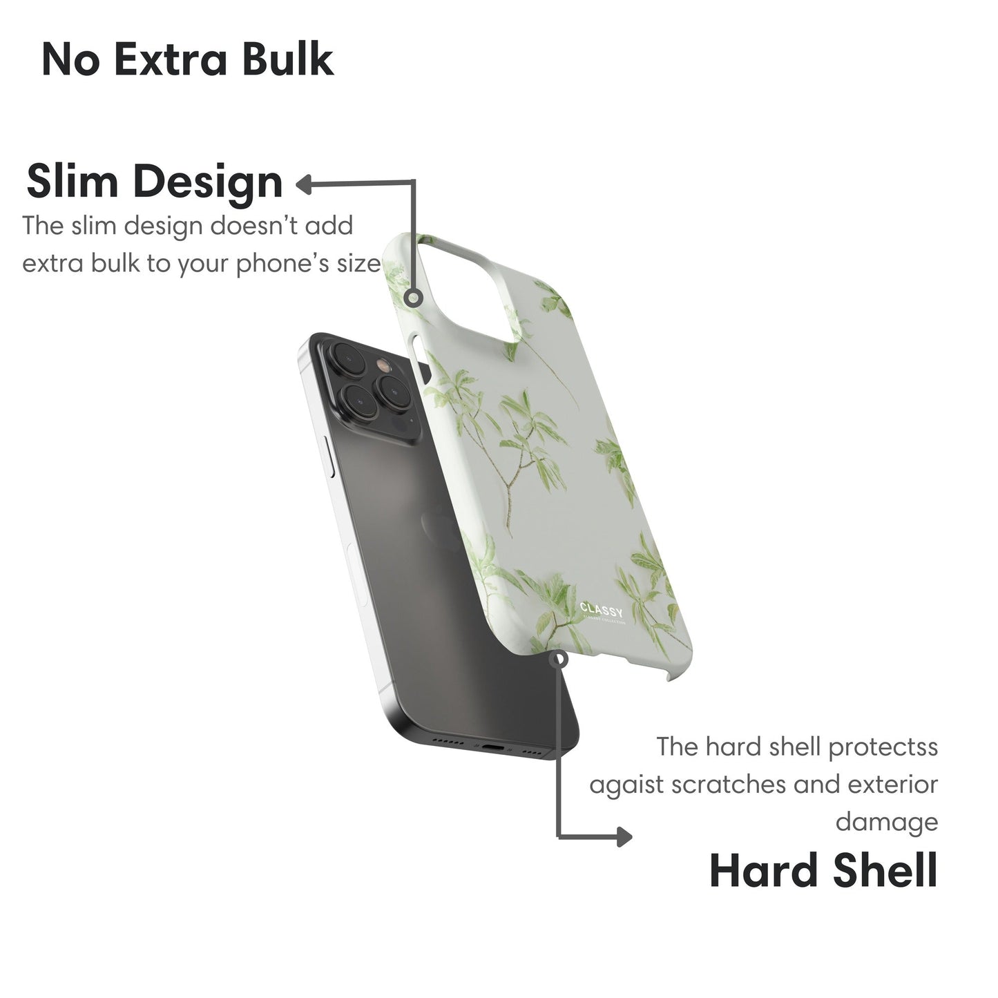 Little Leaves White Snap Case - Classy Cases - Phone Case - iPhone 17 - Glossy - 