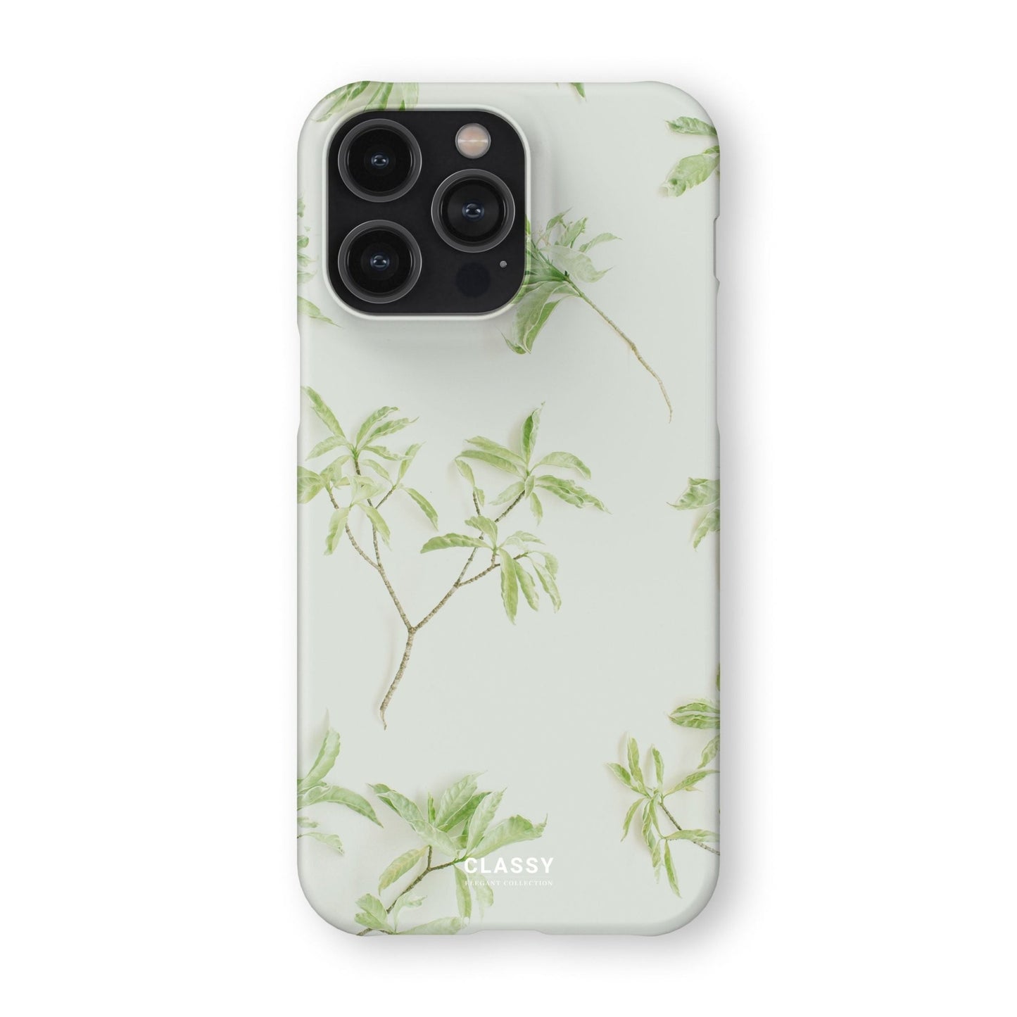 Little Leaves White Snap Case - Classy Cases - Phone Case - iPhone 17 - Glossy - 