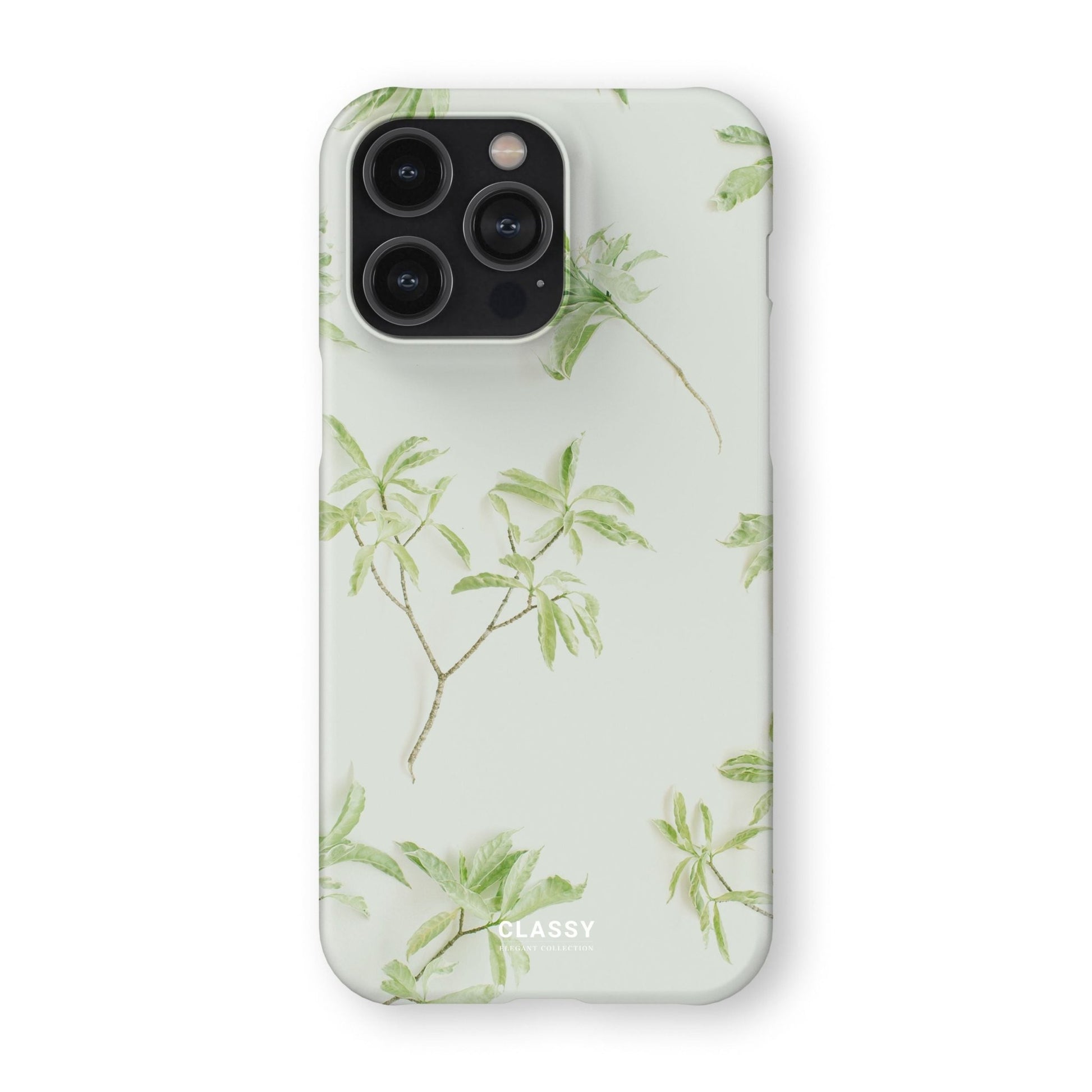 Little Leaves White Snap Case - Classy Cases - Phone Case - iPhone 17 - Glossy - 