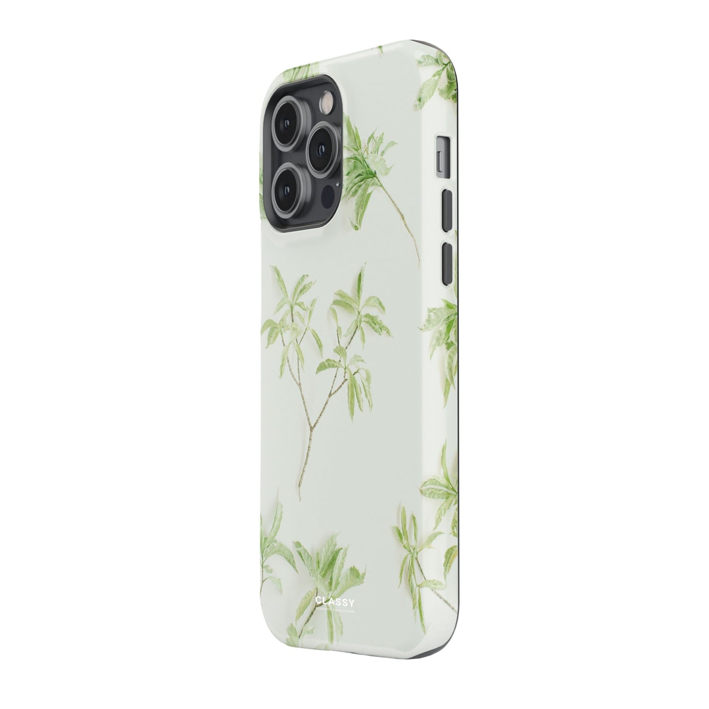 Little Leaves White Tough Case - Classy Cases - Phone Case - iPhone 17 - Glossy - 
