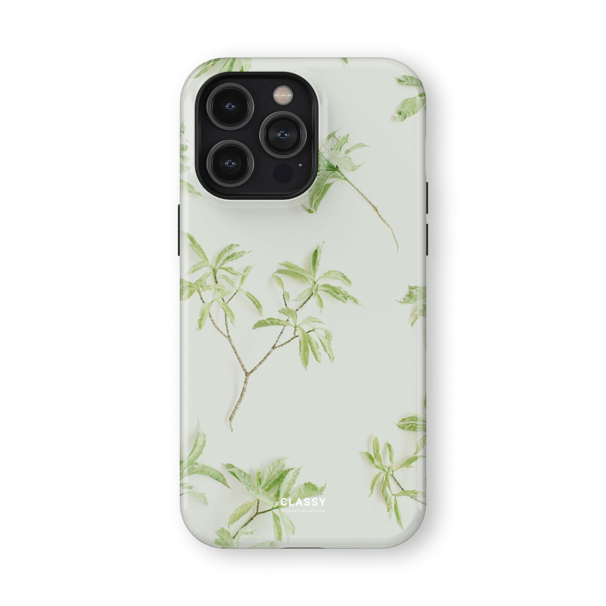 Little Leaves White Tough Case - Classy Cases - Phone Case - iPhone 17 - Glossy - 