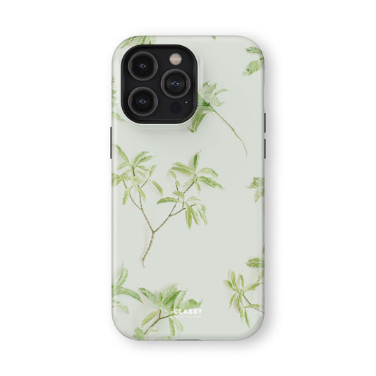 Little Leaves White Tough Case - Classy Cases - Phone Case - iPhone 17 - Glossy - 