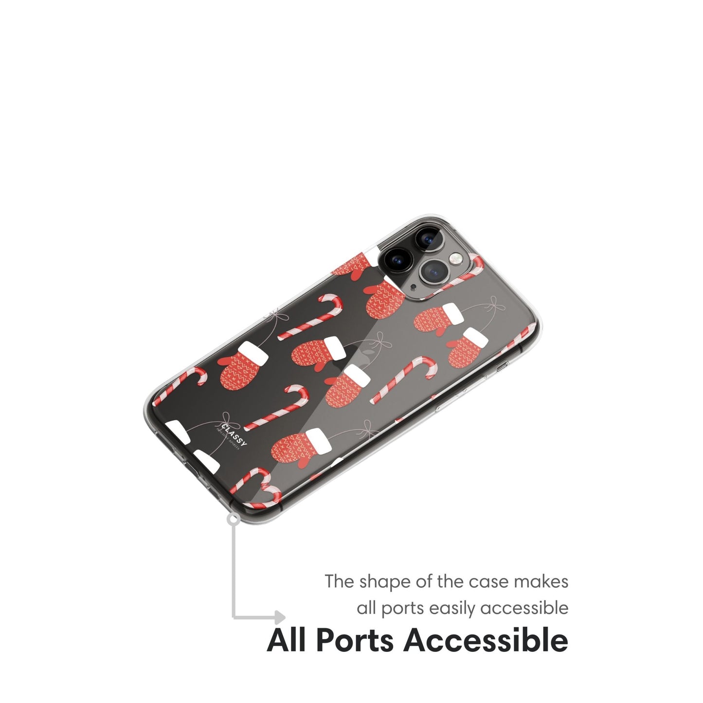 Little Red Gloves Christmas Clear Case - Classy Cases - Phone Case - iPhone 16 Pro - Without gift packaging - 