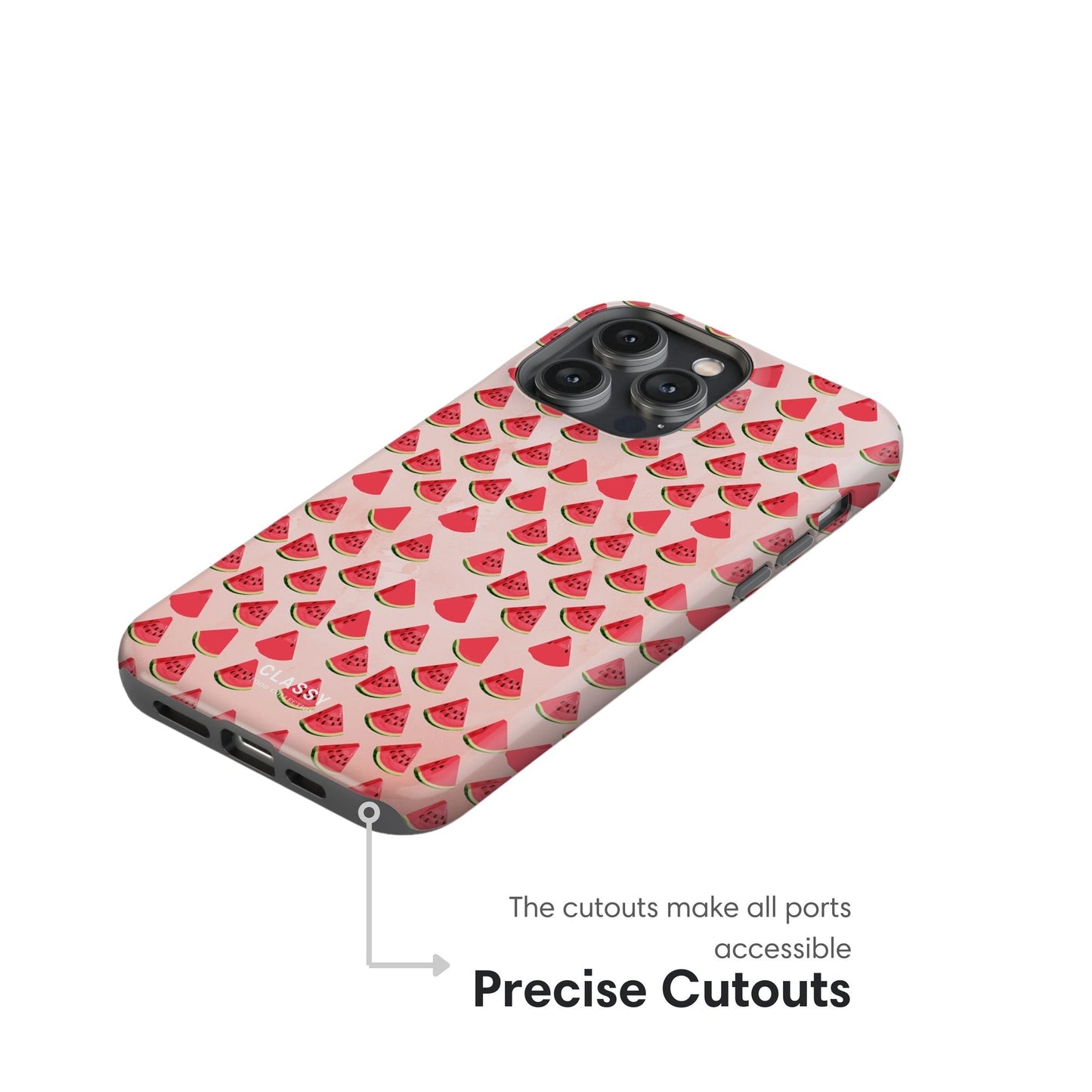 Little Watermelons Pink Tough Case - Classy Cases - Phone Case - iPhone 17 - Glossy - 