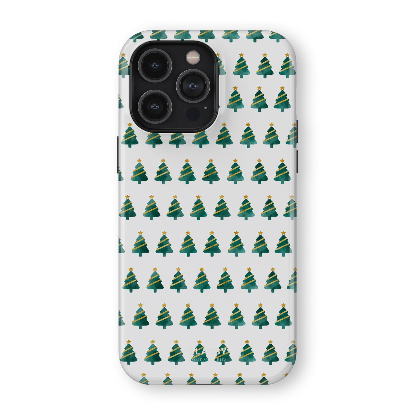 Little Christmas Trees White Tough Case front