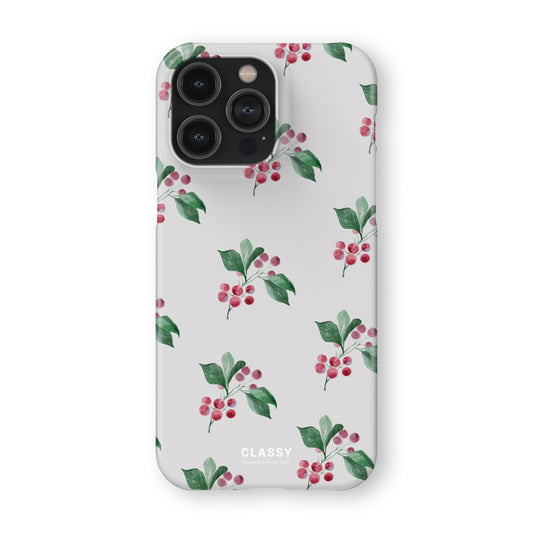 White Flowers Snap Case front