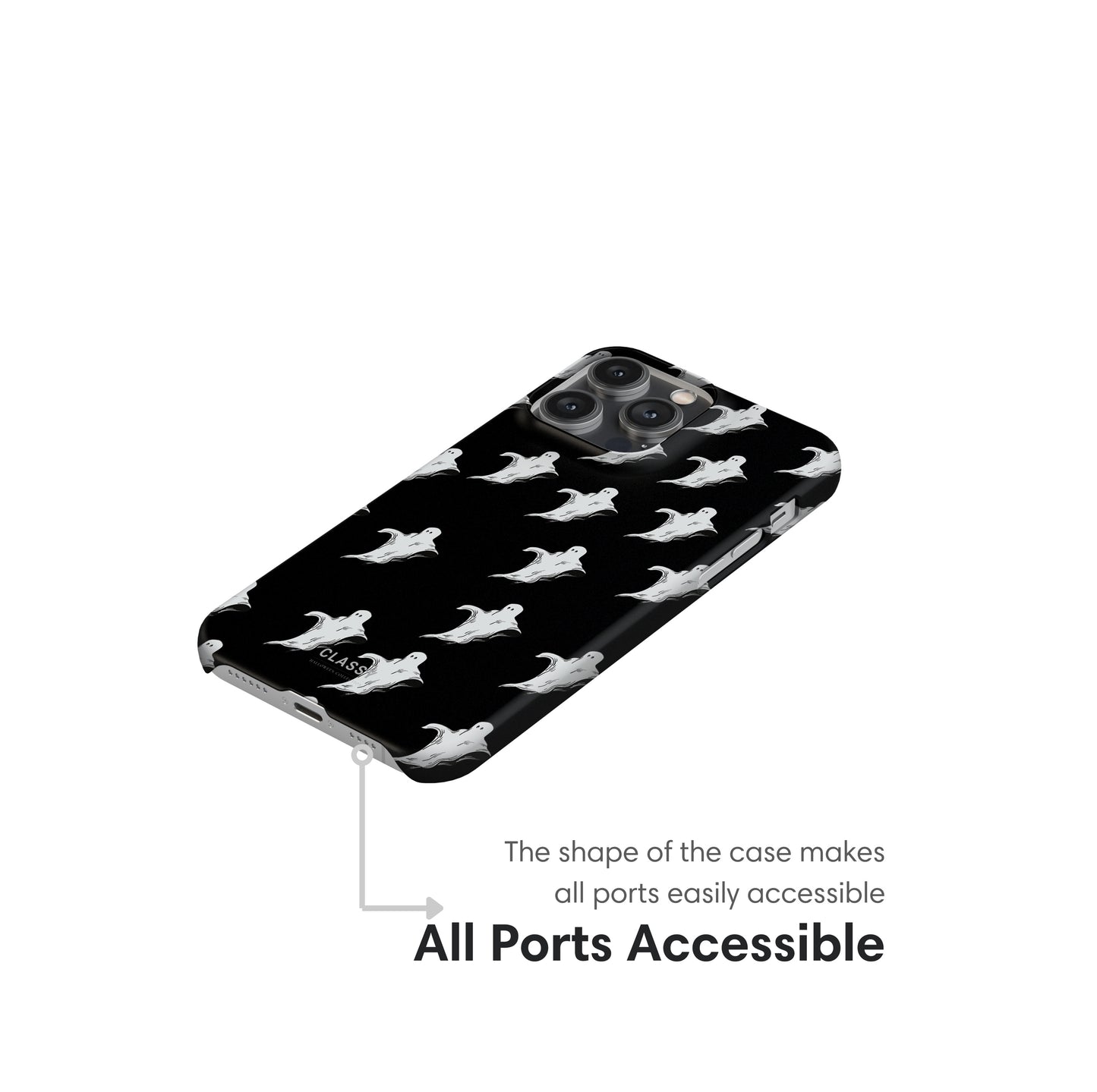 Phone case with dog pattern on a white background