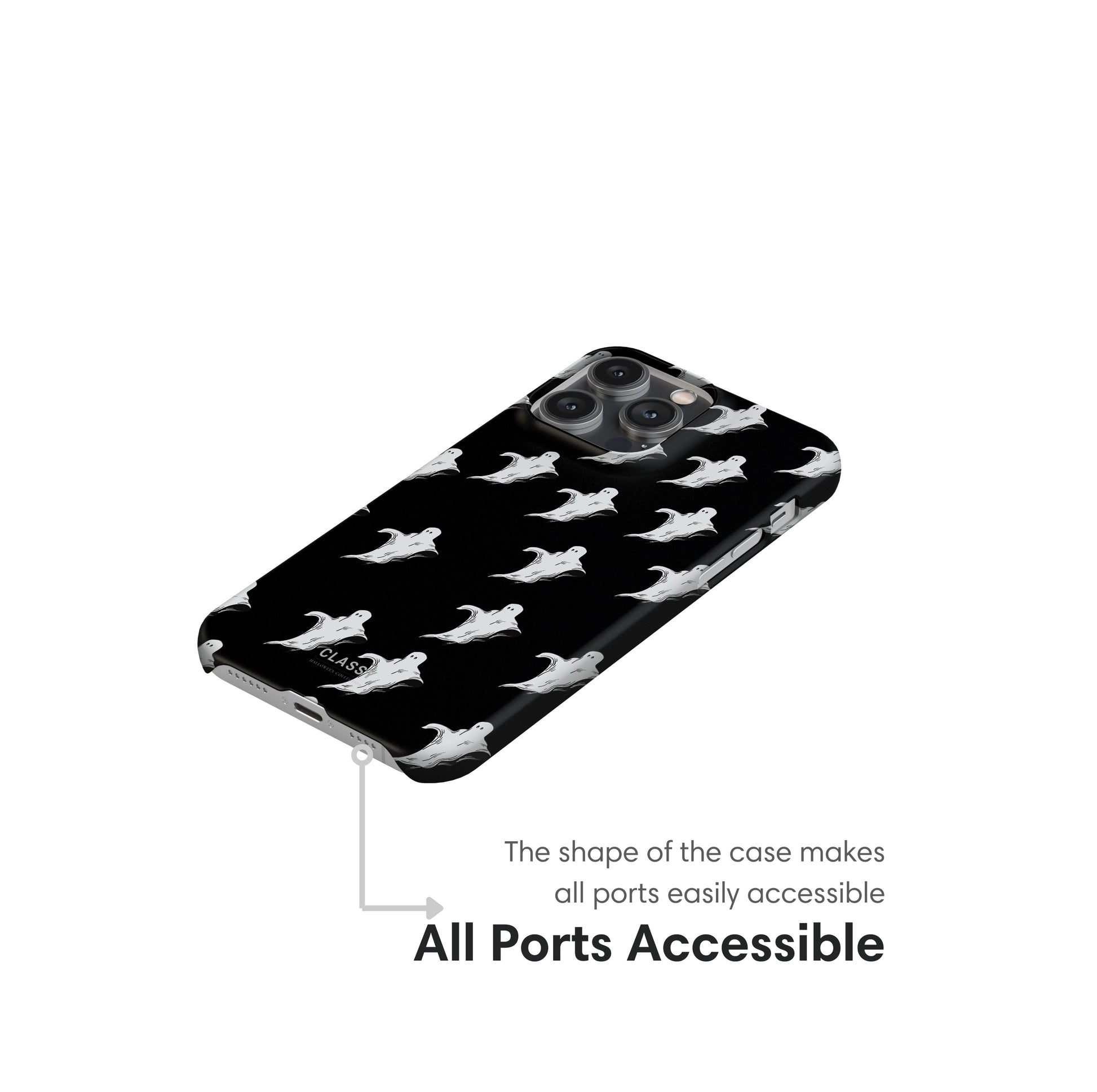 Phone case with dog pattern on a white background
