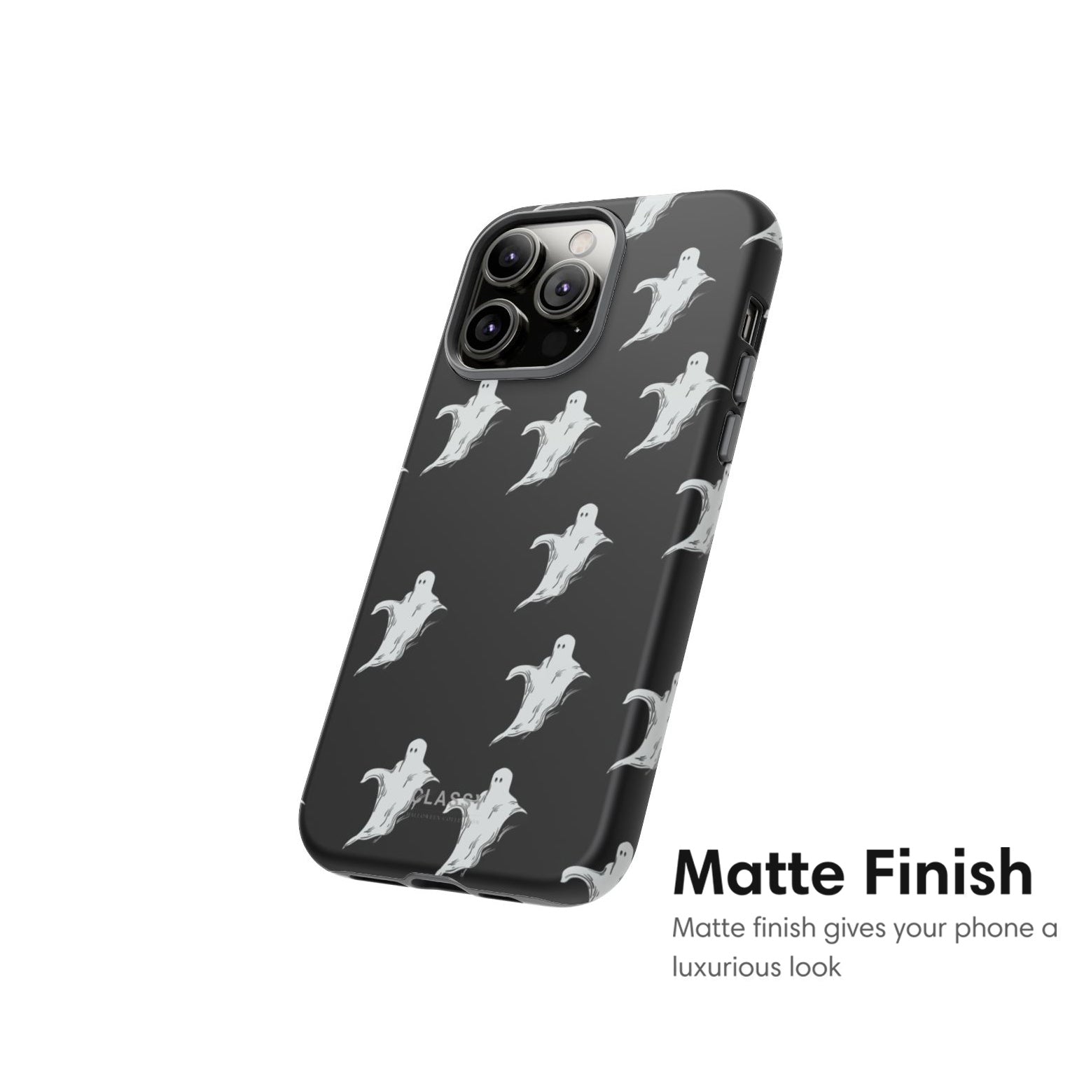 Little Flying Ghosts Black Tough Case matte finish