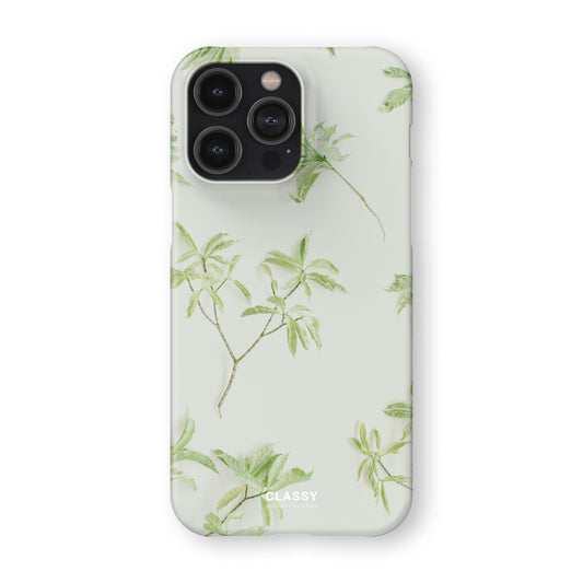 Leaves White Snap Case front