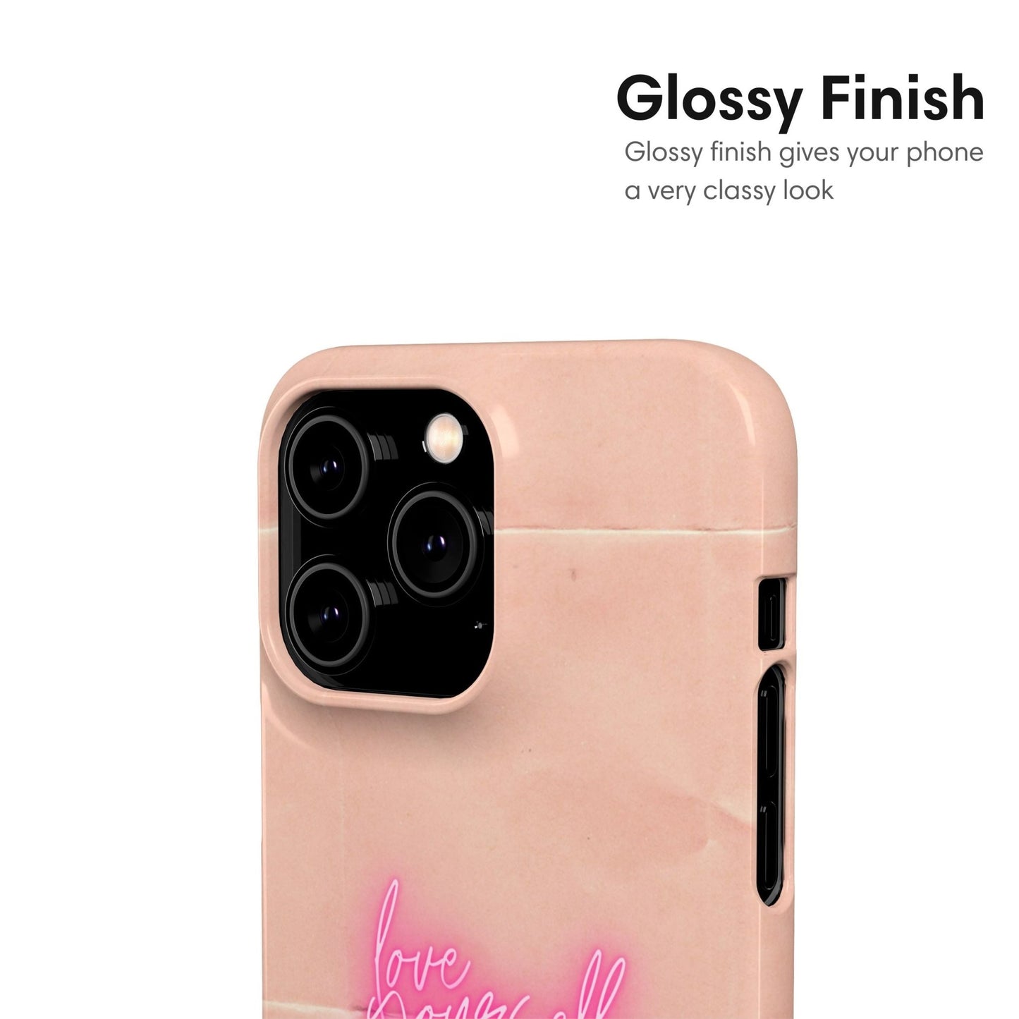 Love Yourself Brown Snap Case - Classy Cases - Phone Case - iPhone 17 - Glossy - 