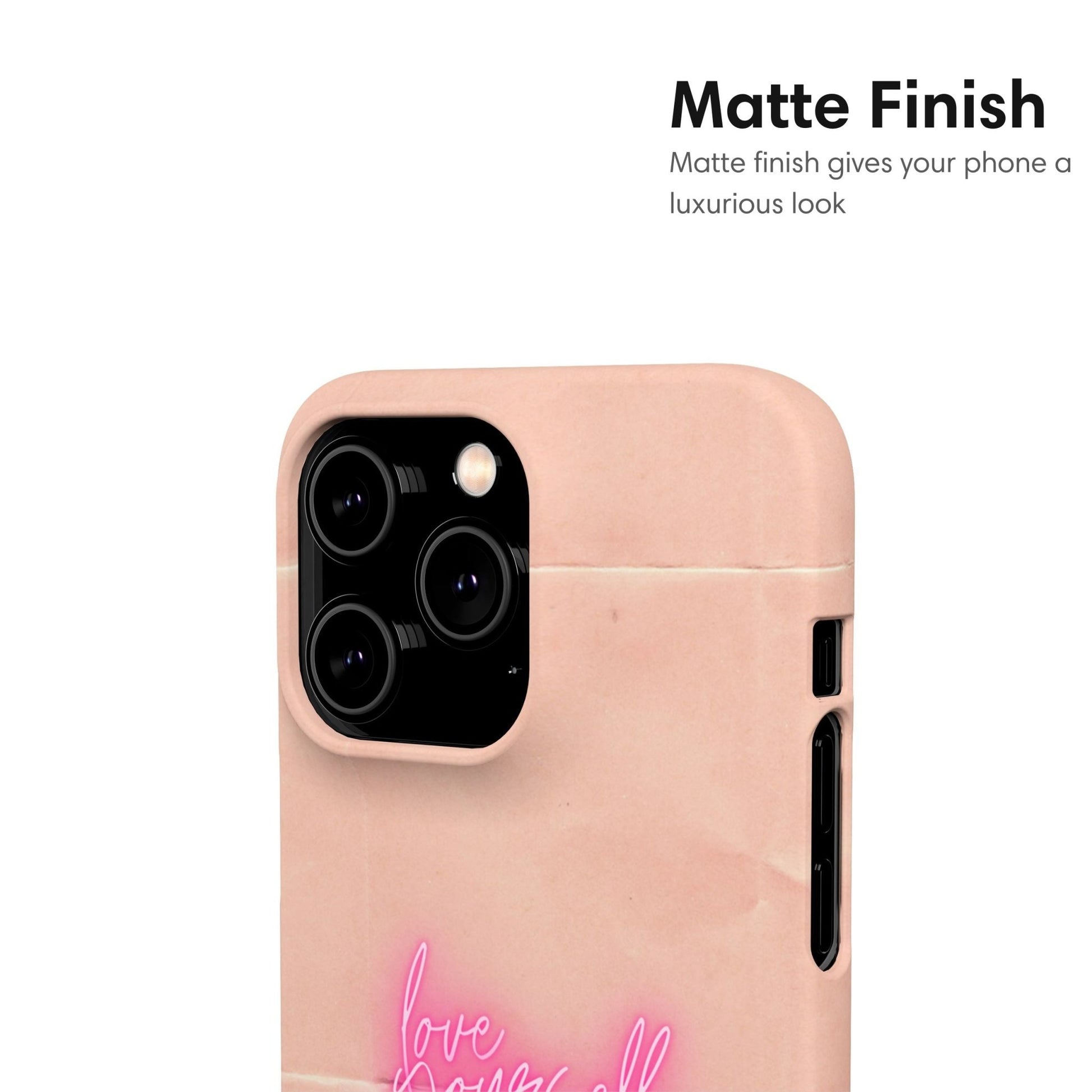 Love Yourself Brown Snap Case - Classy Cases - Phone Case - iPhone 17 - Glossy - 