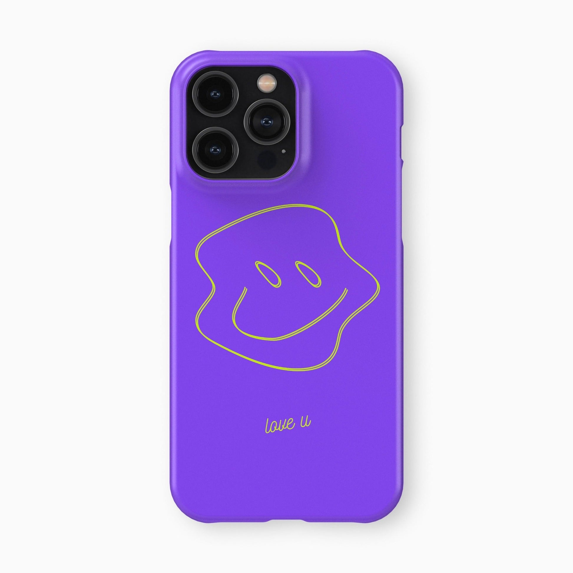 love u Purple Snap Case front