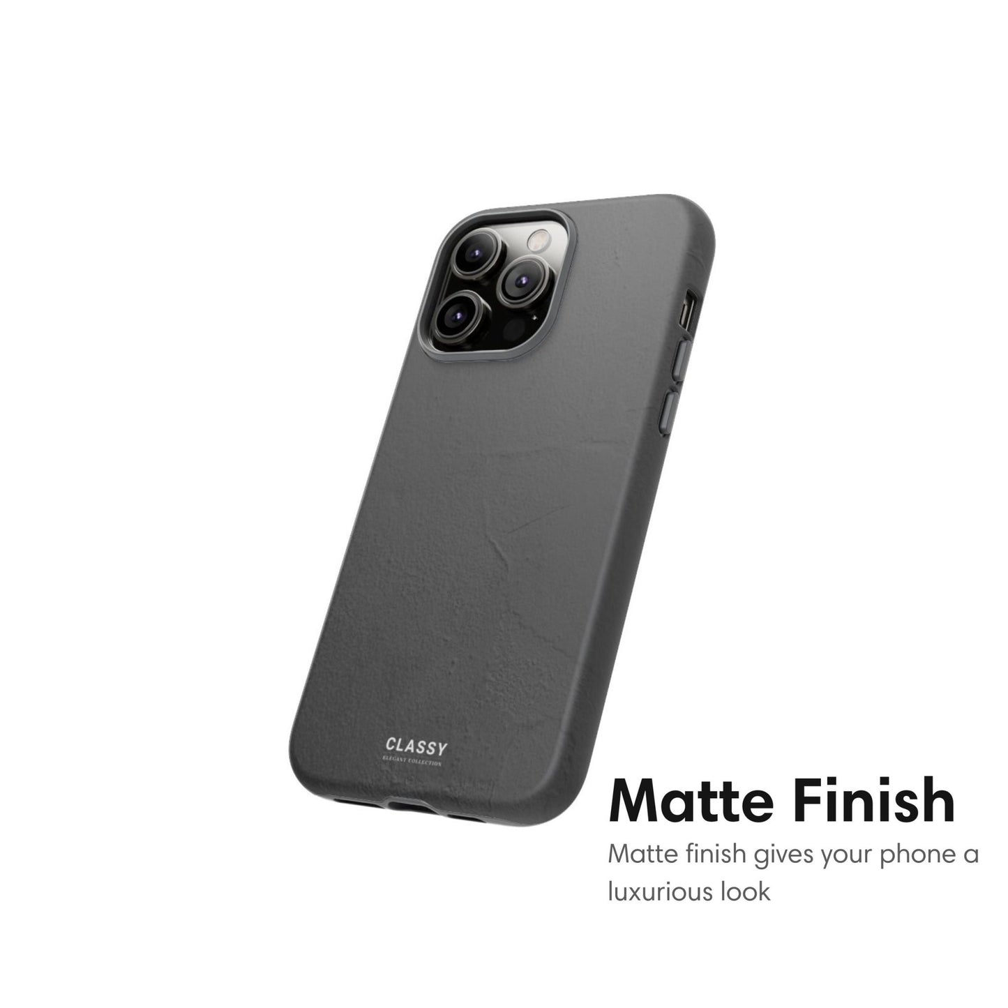 Minimalistic Dark Gray Tough Case - Classy Cases - Phone Case - iPhone 17 - Glossy - 