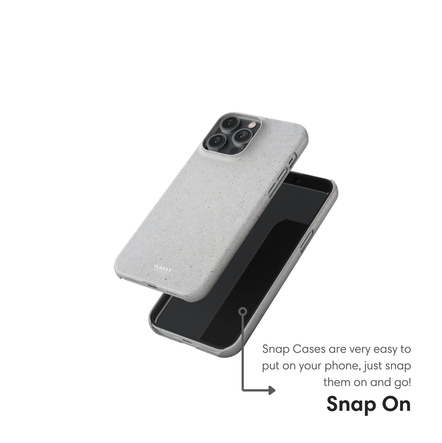 Minimalistic Gray Snap Case - Classy Cases - Phone Case - iPhone 17 - Glossy - 