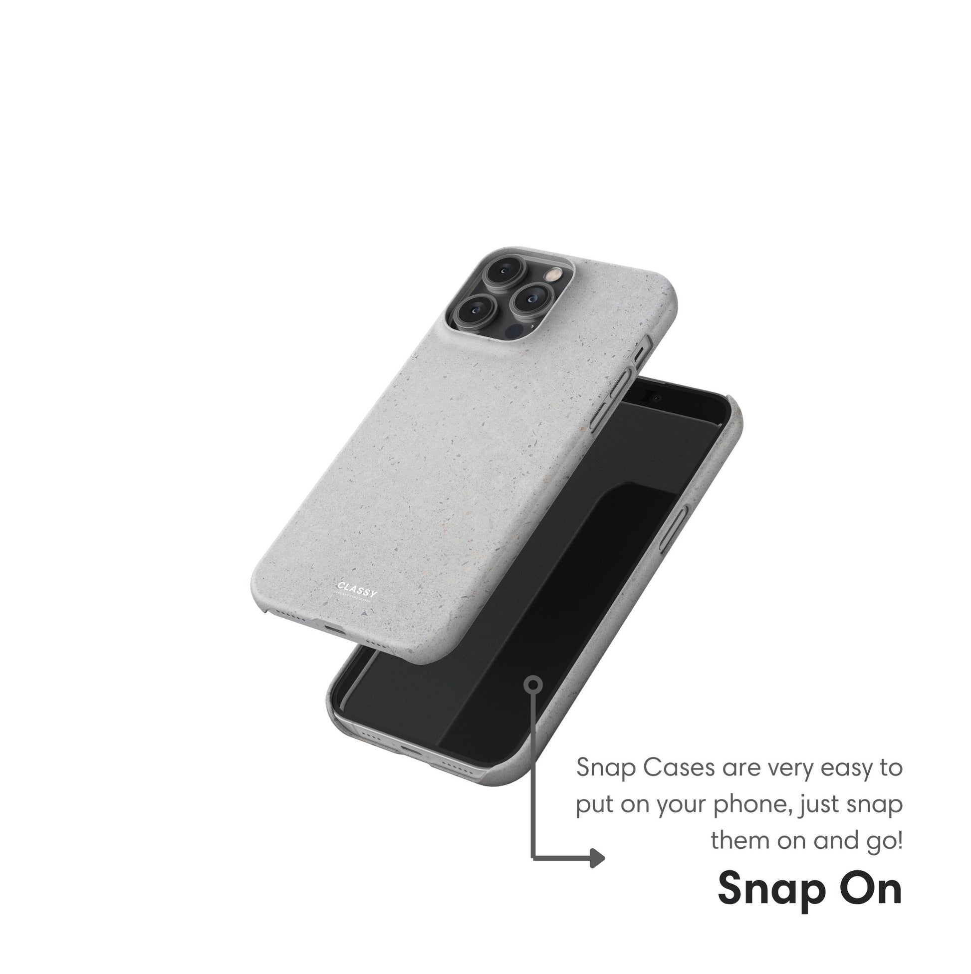 Minimalistic Gray Snap Case - Classy Cases - Phone Case - iPhone 17 - Glossy - 