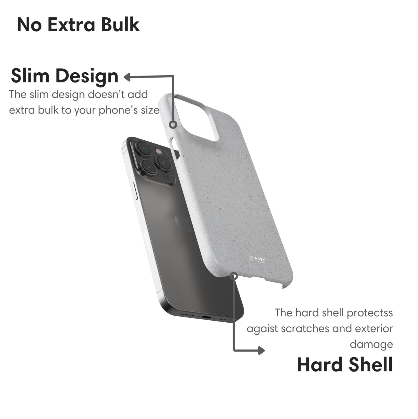 Minimalistic Gray Snap Case - Classy Cases - Phone Case - iPhone 17 - Glossy - 