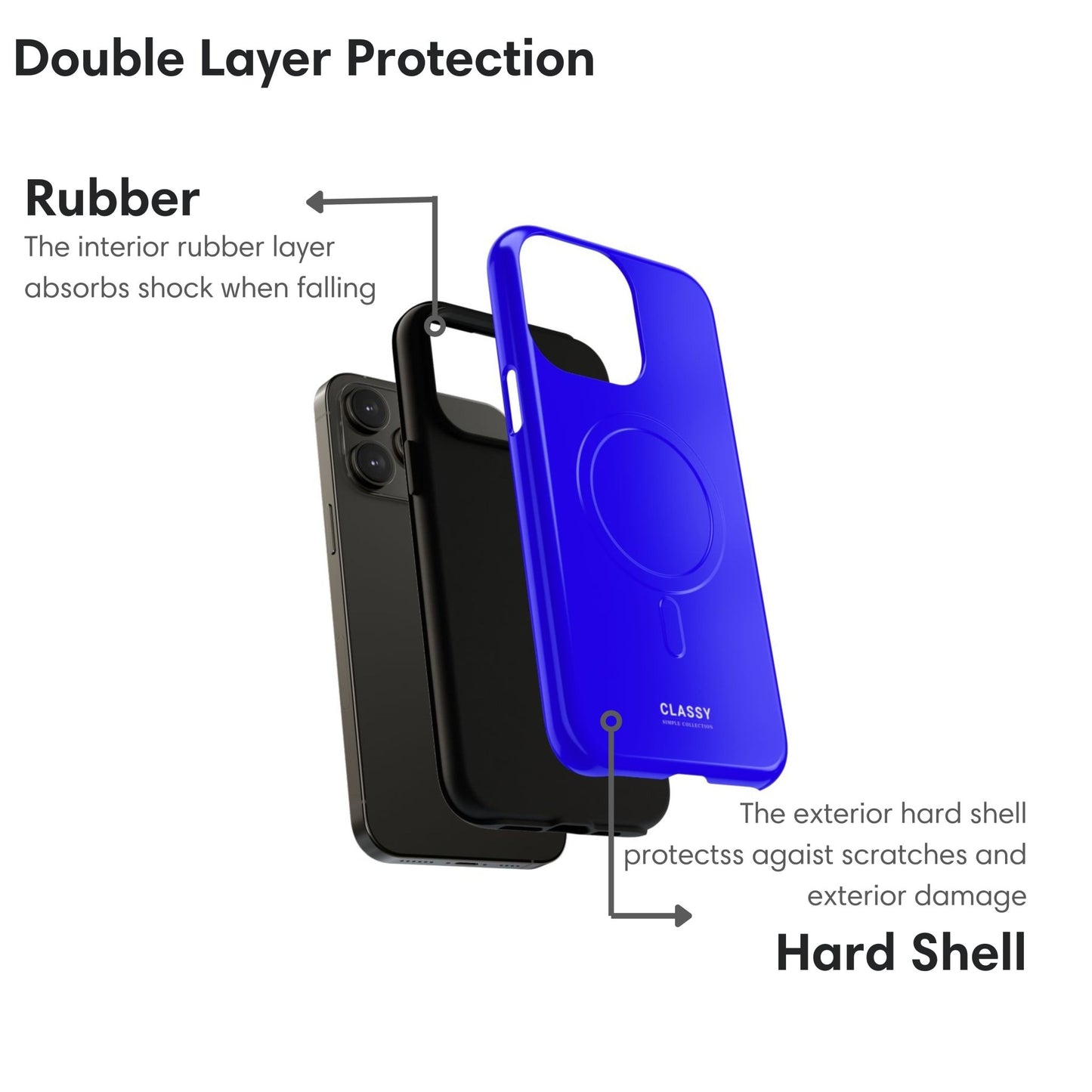 Neon Blue MagSafe Tough Case - Classy Cases - Phone Case - iPhone 17 - Glossy - 