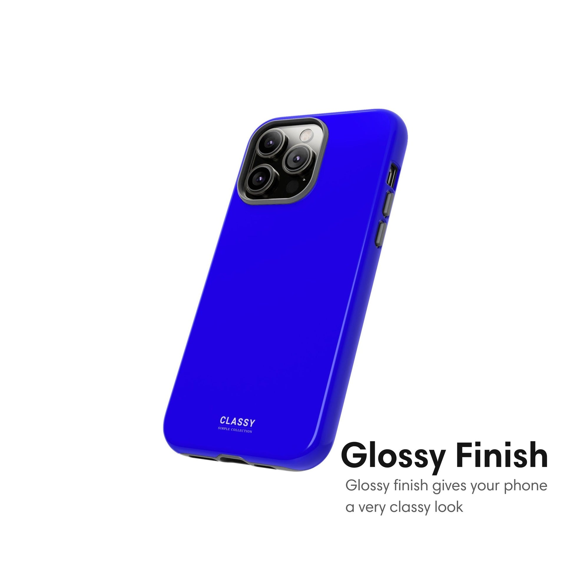 Neon Navy Blue Tough Case - Classy Cases - Phone Case - iPhone 15 - Glossy - 