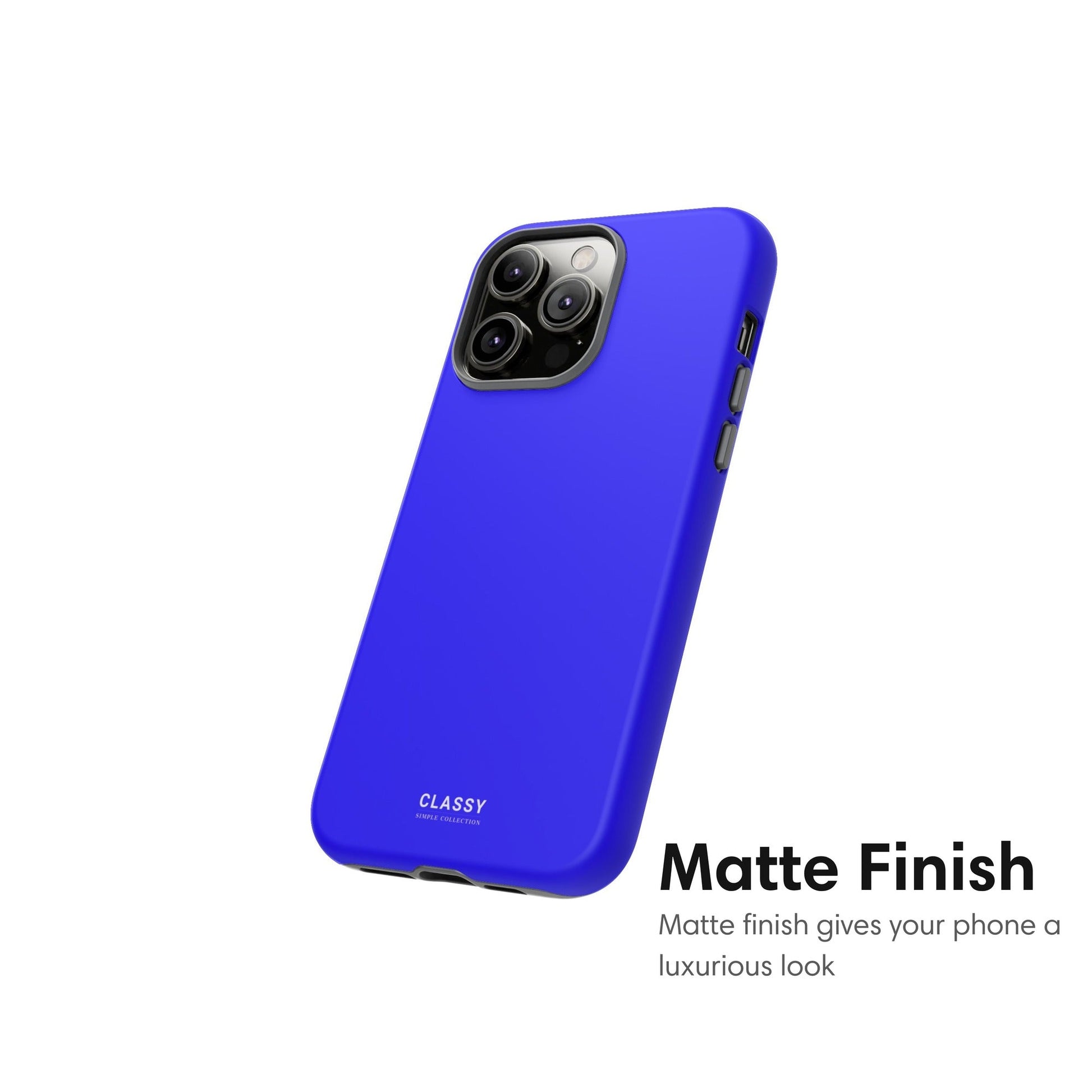 Neon Navy Blue Tough Case - Classy Cases - Phone Case - iPhone 17 - Glossy - 