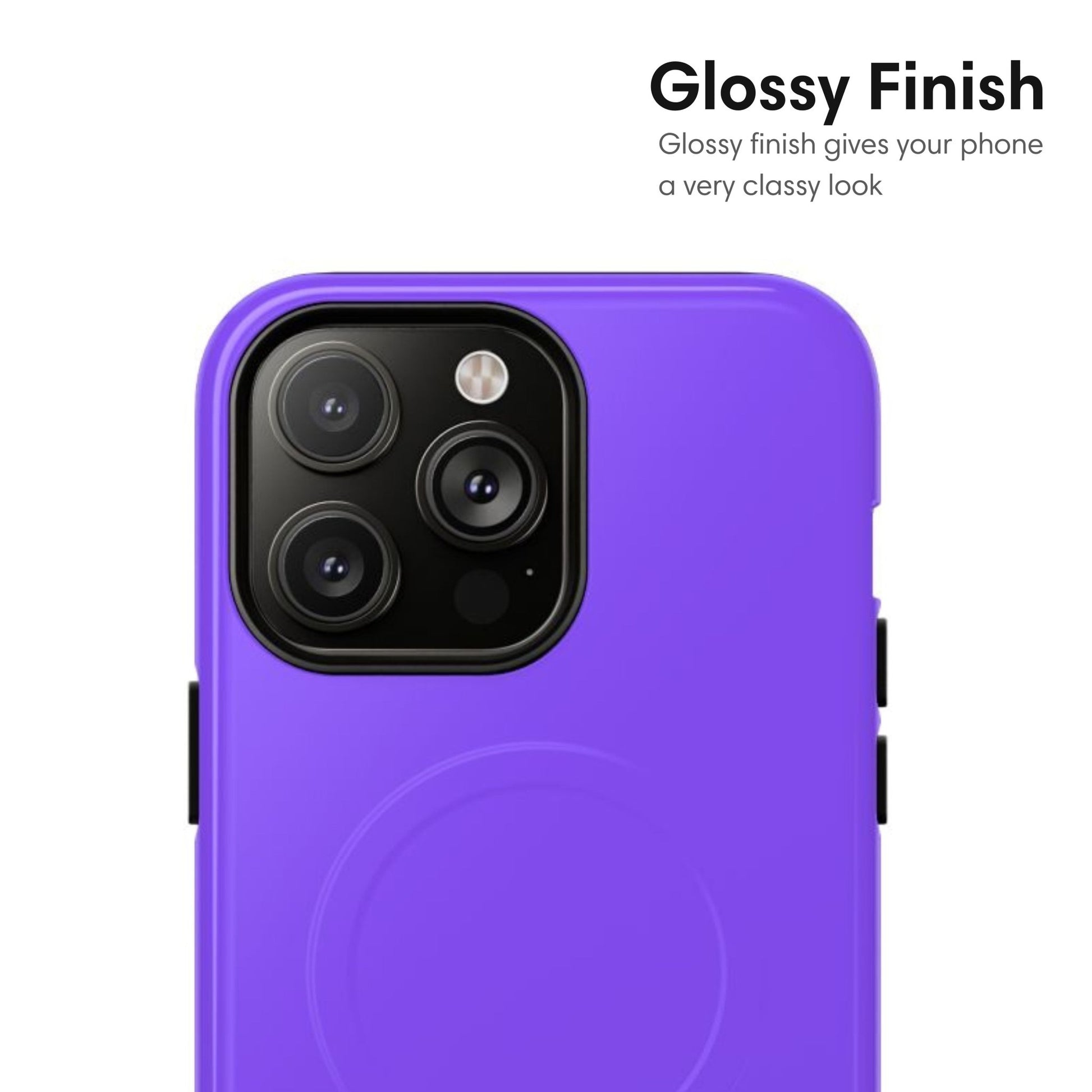 Neon Purple MagSafe Tough Case - Classy Cases - Phone Case - iPhone 17 - Glossy - 