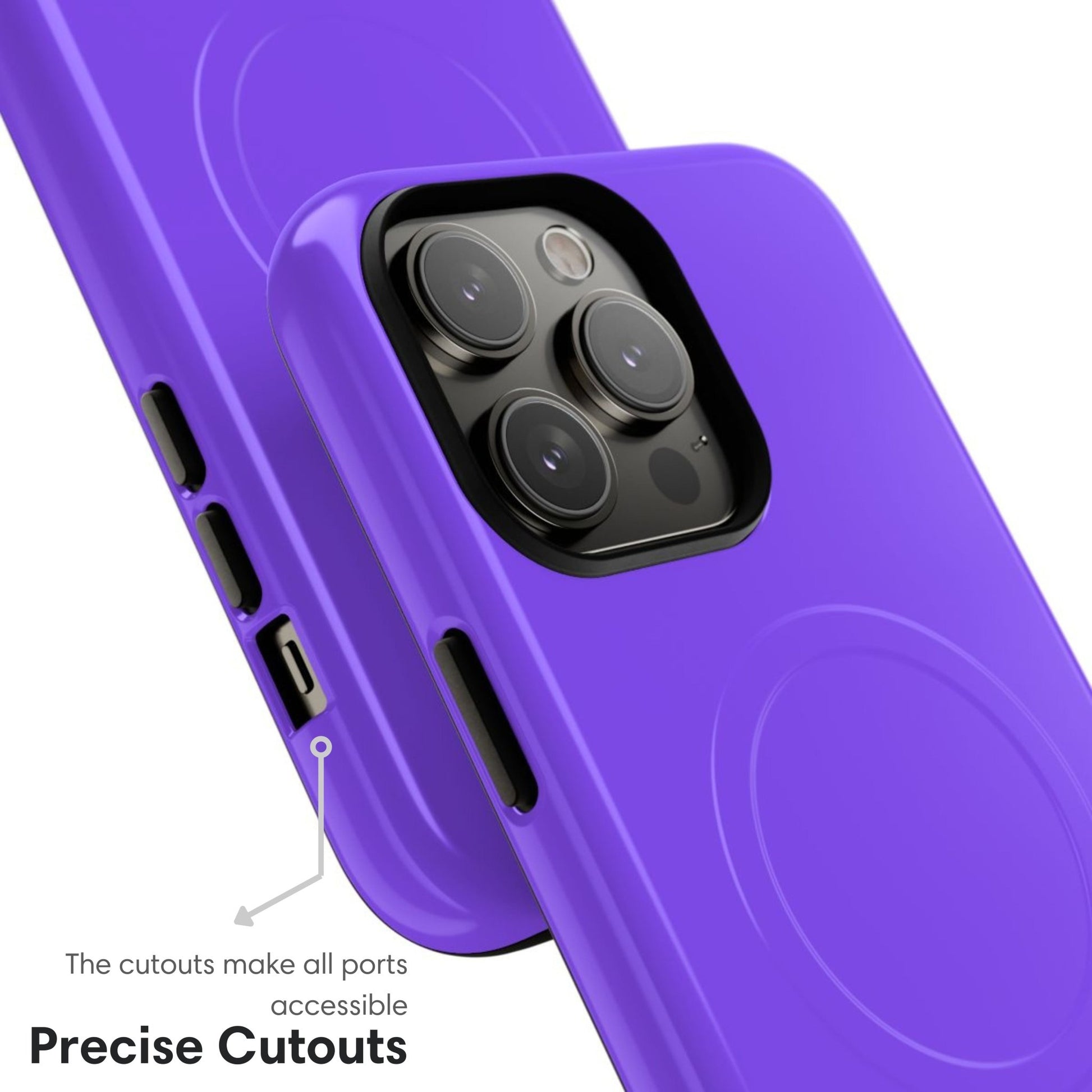 Neon Purple MagSafe Tough Case - Classy Cases - Phone Case - iPhone 17 - Glossy - 