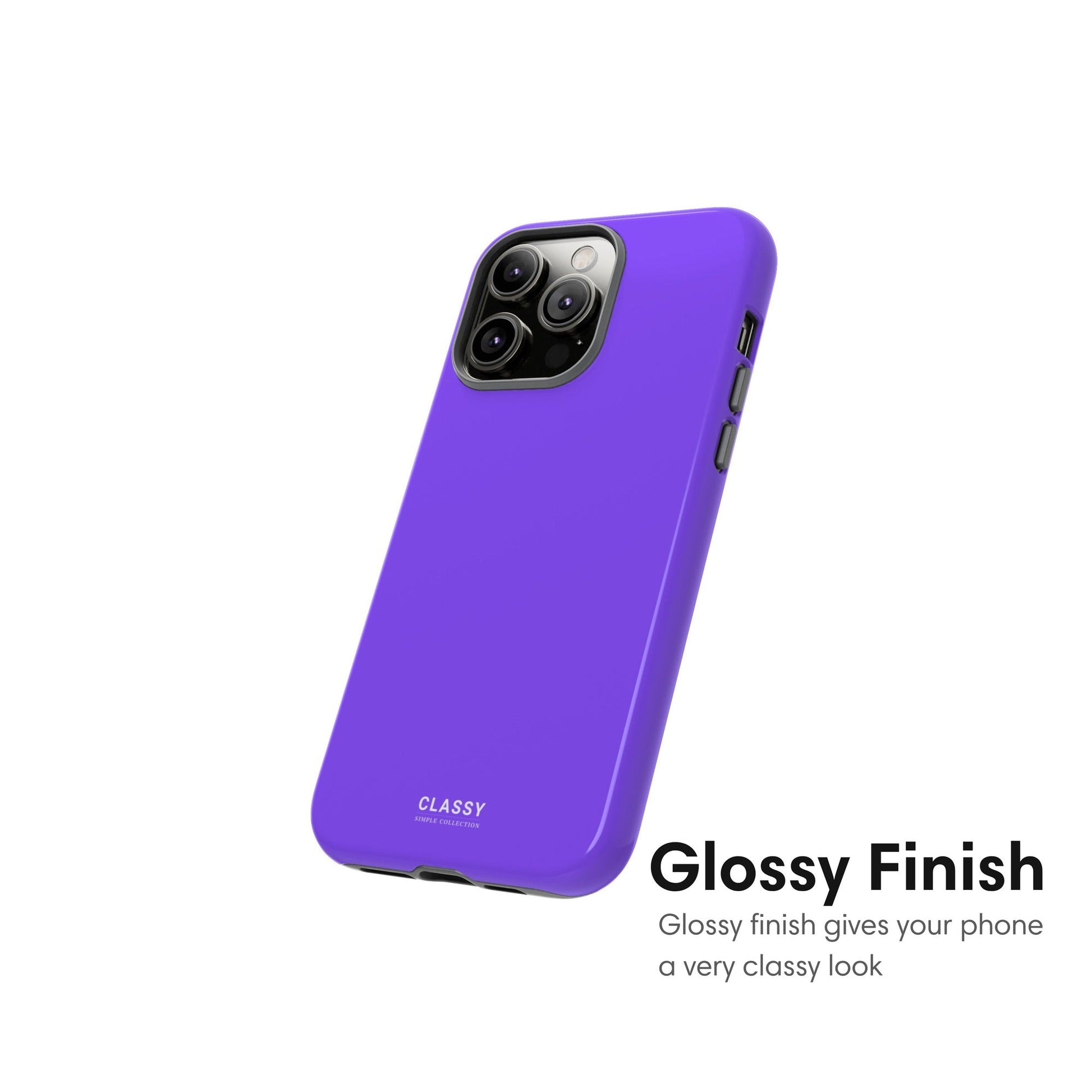 Neon Purple Tough Case - Classy Cases - Phone Case - iPhone 15 - Glossy - 