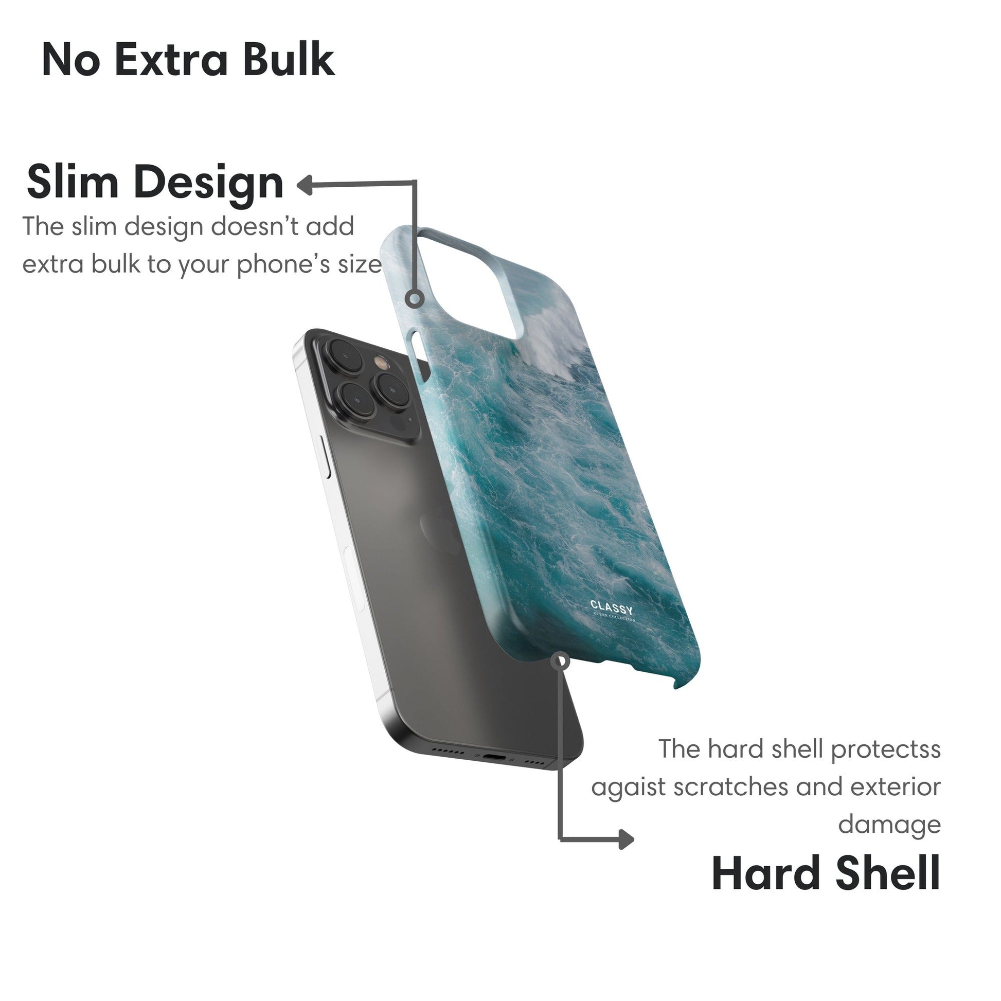 Ocean Waves Snap Case - Classy Cases - Phone Case - iPhone 17 - Glossy - 