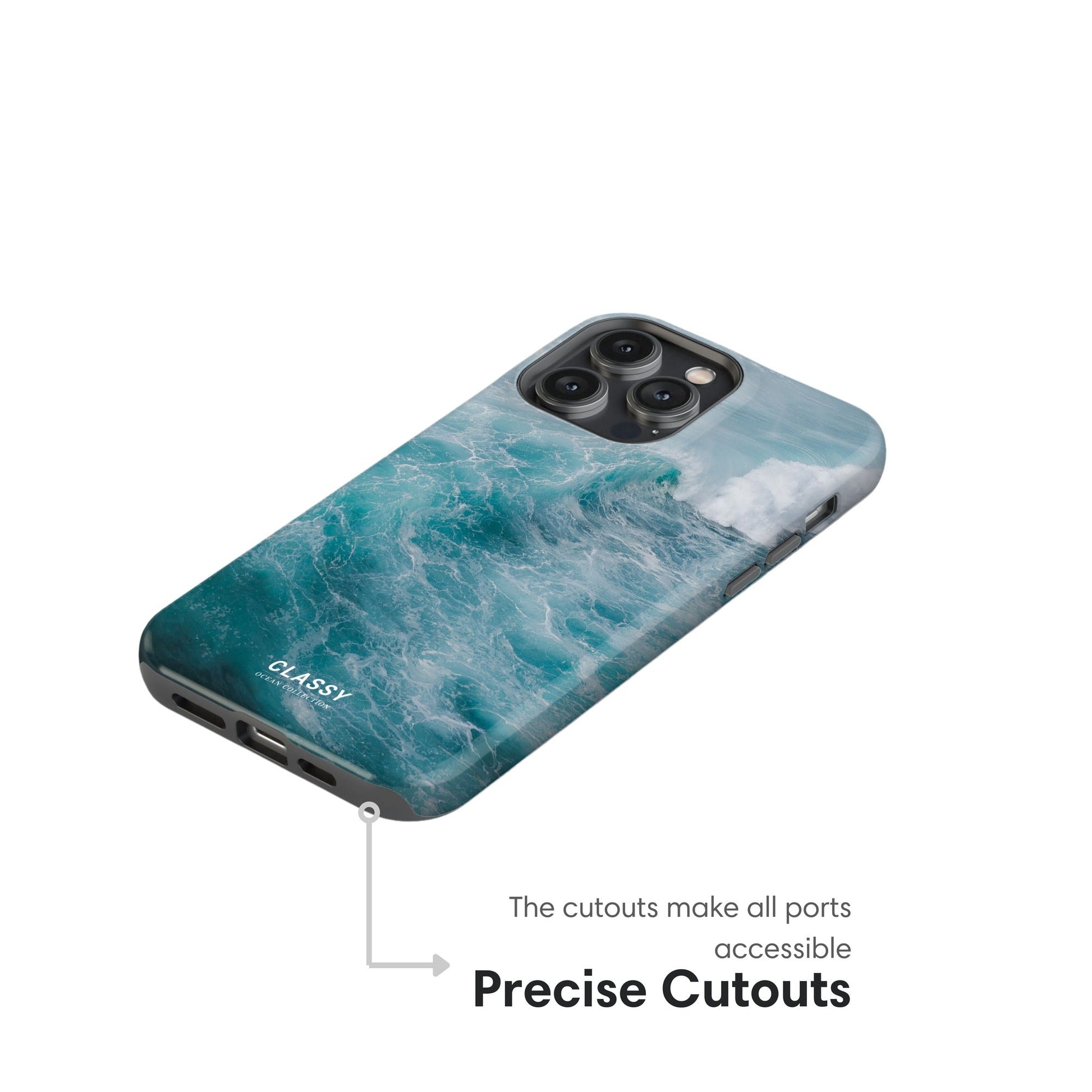Ocean Waves Tough Case - Classy Cases - Phone Case - iPhone 17 - Glossy - 