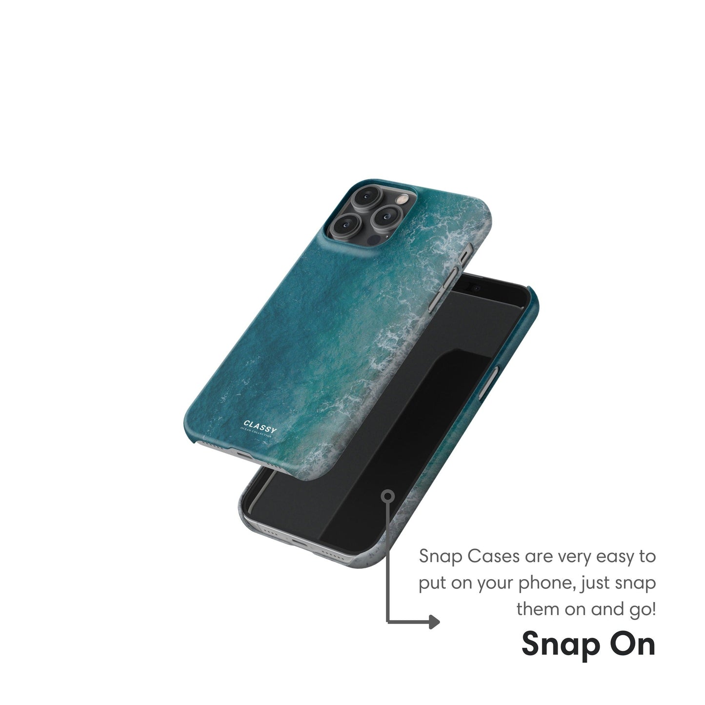 Ombre Ocean Waves Snap Case - Classy Cases - Phone Case - iPhone 17 - Glossy - 