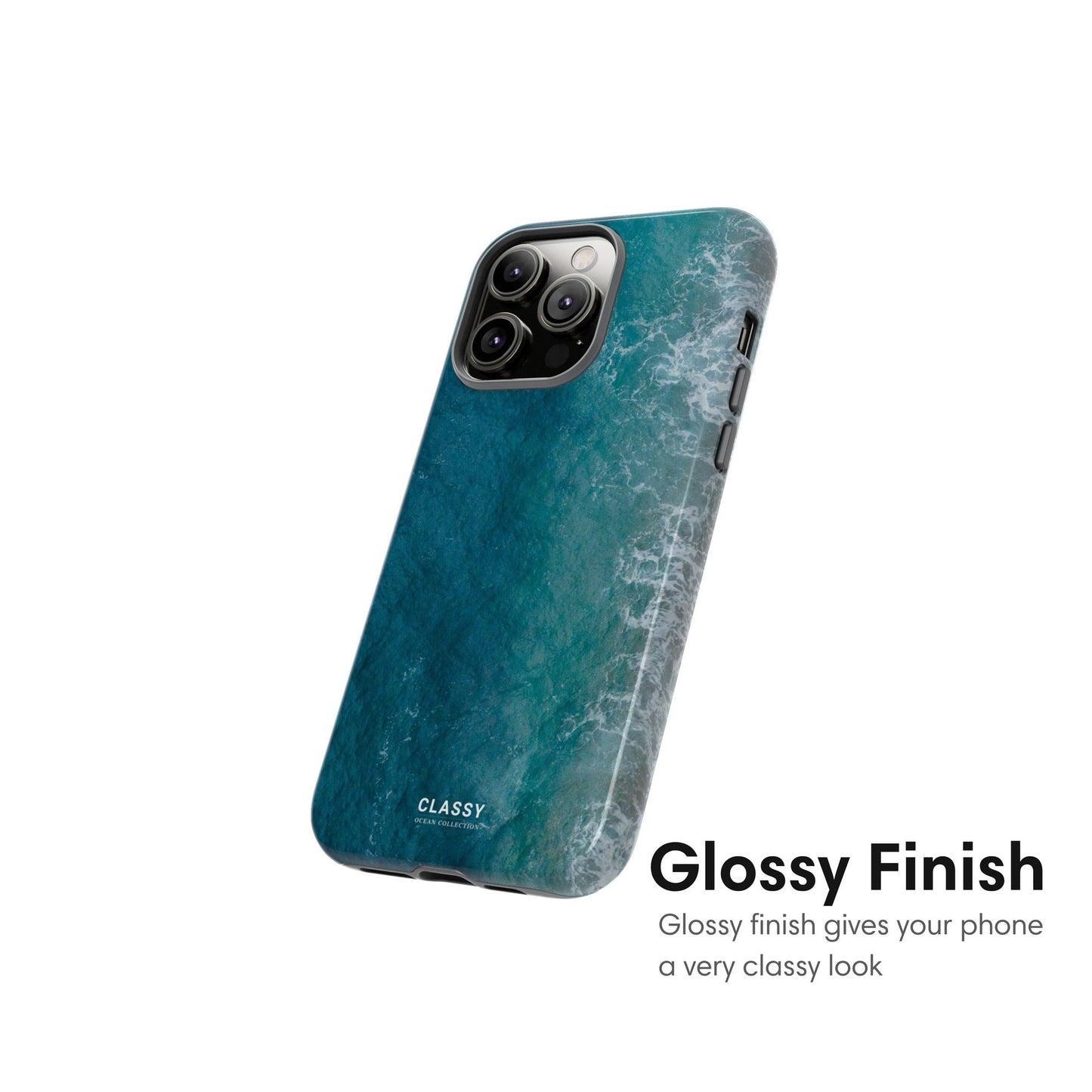 Ombre Ocean Waves Tough Case - Classy Cases - Phone Case - iPhone 17 - Glossy - 