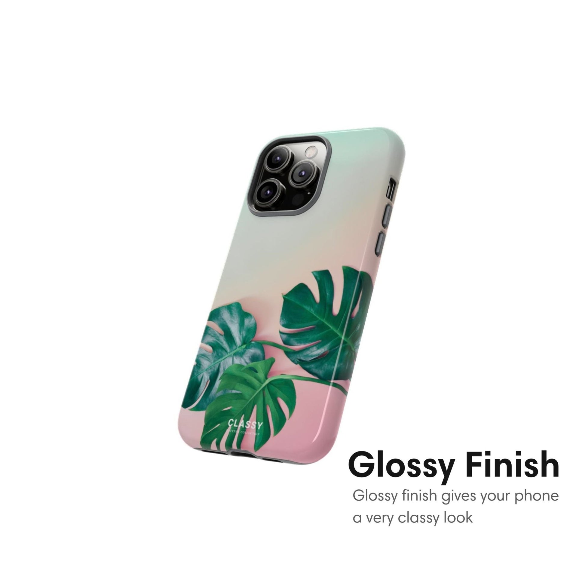 Ombre Palm Leaves Tough Case - Classy Cases - Phone Case - iPhone 17 - Glossy - 