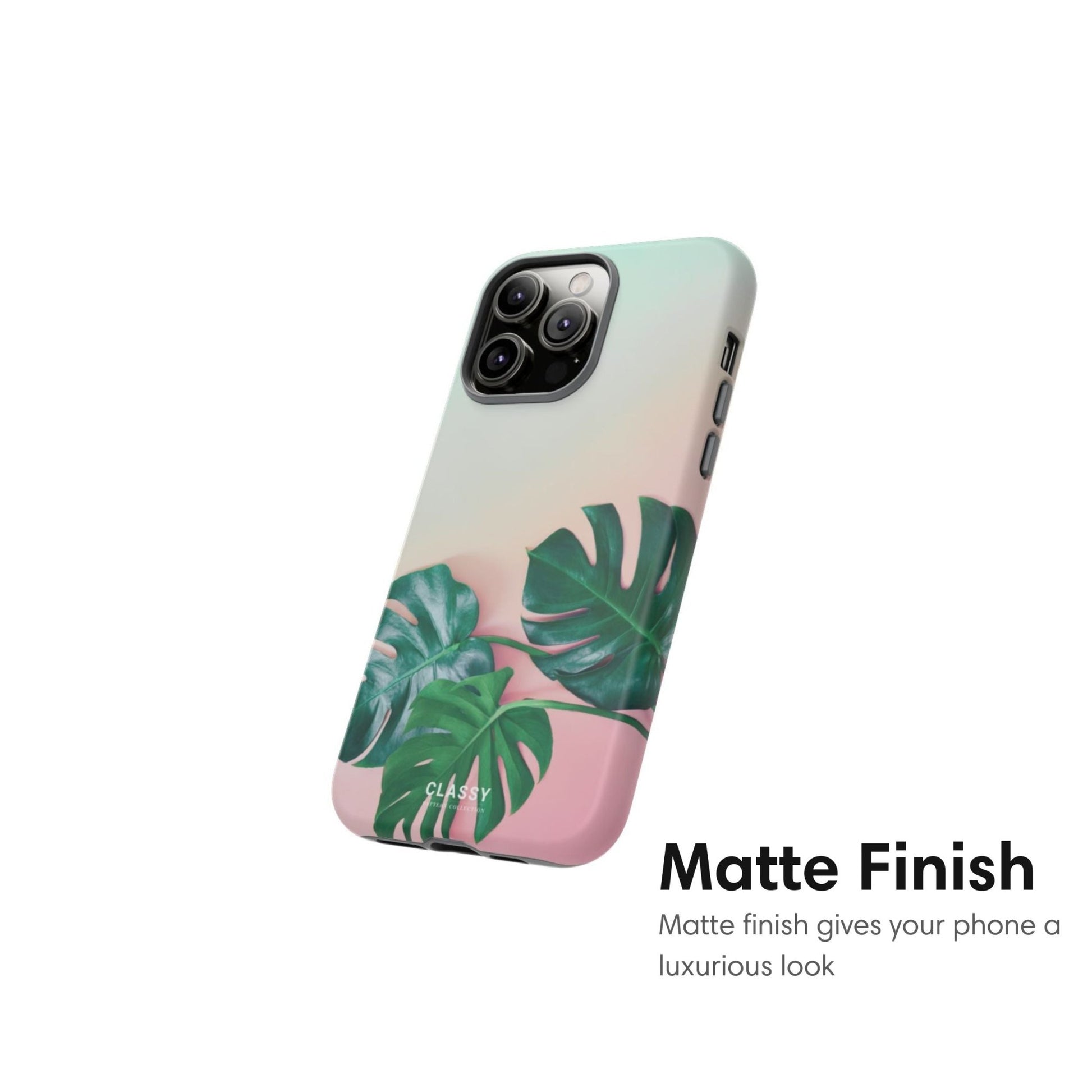 Ombre Palm Leaves Tough Case - Classy Cases - Phone Case - iPhone 17 - Glossy - 
