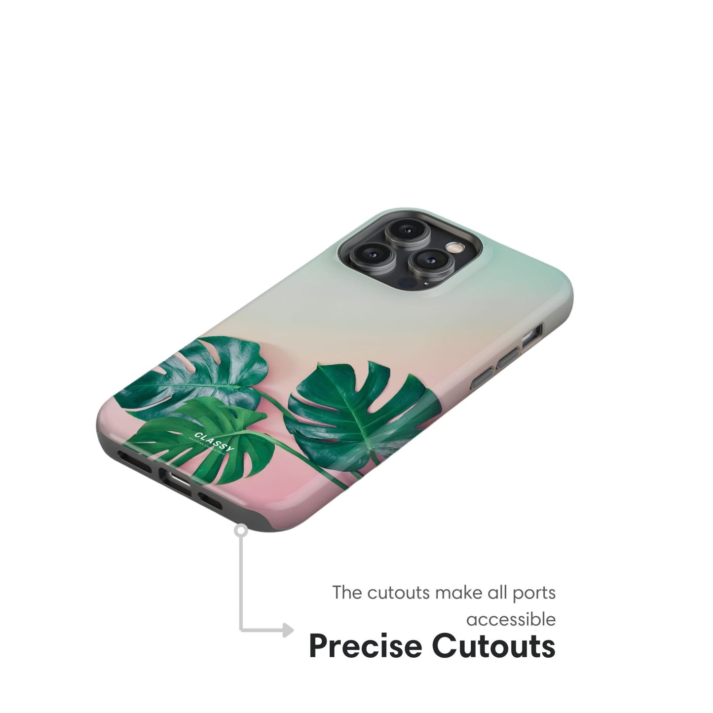 Ombre Palm Leaves Tough Case - Classy Cases - Phone Case - iPhone 17 - Glossy - 