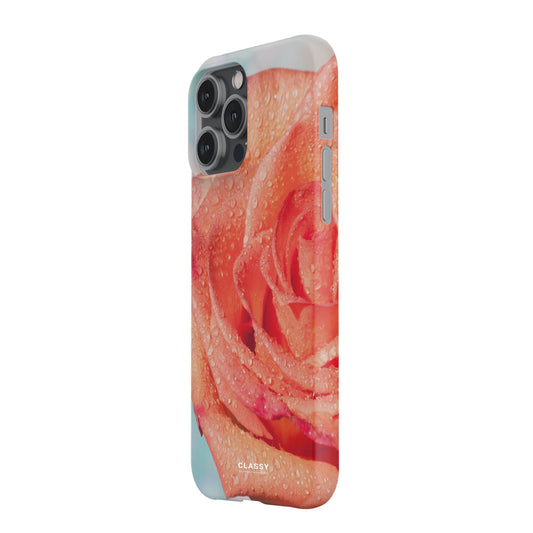 Orange and Blue Flower Snap Case - Classy Cases - Phone Case - iPhone 17 - Glossy - 