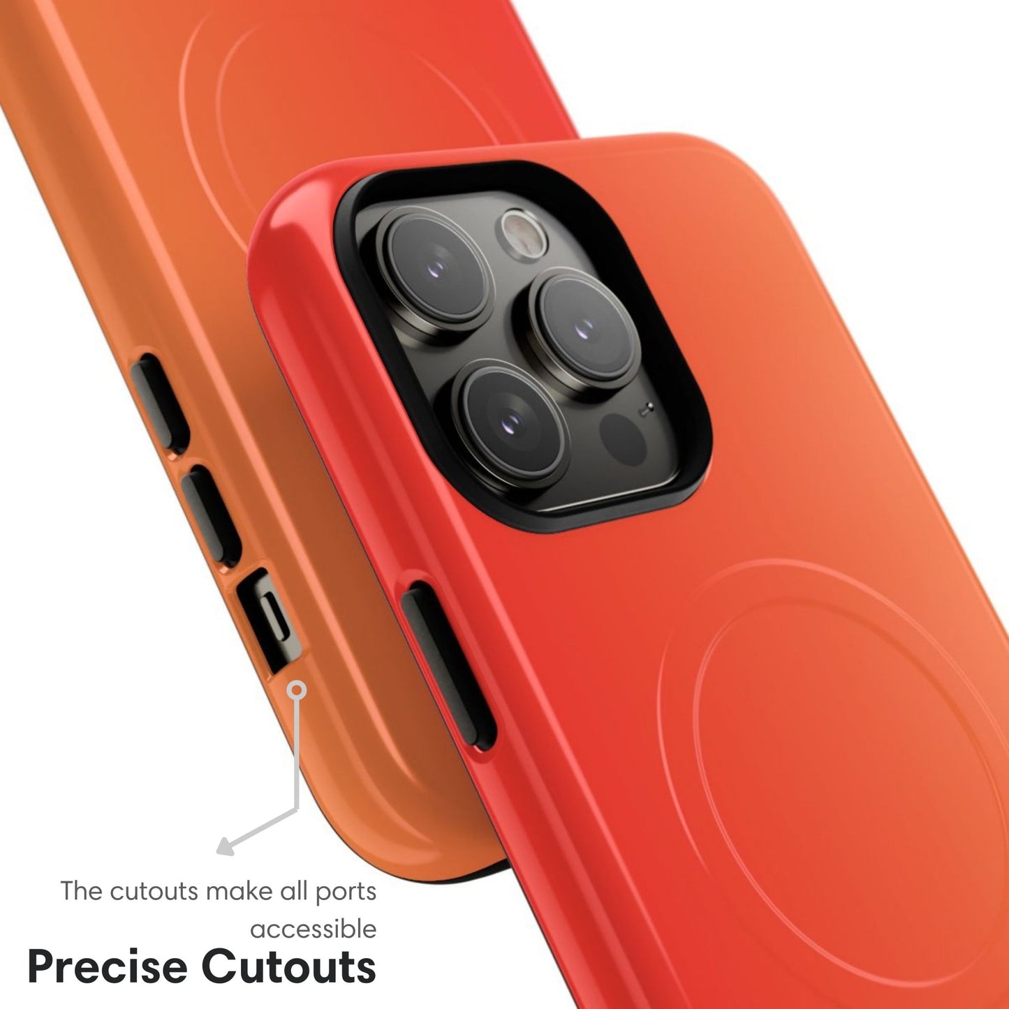 Orange Ombre MagSafe Tough Case - Classy Cases - Phone Case - iPhone 17 - Glossy - 