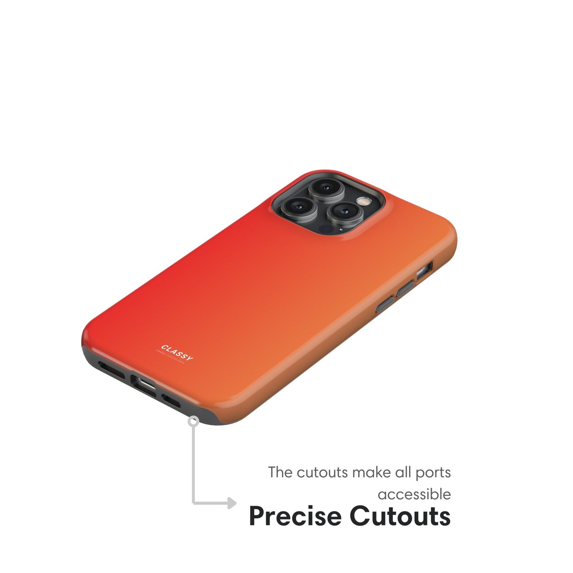 Orange Ombre Tough Case - Classy Cases - Phone Case - iPhone 17 - Glossy - 