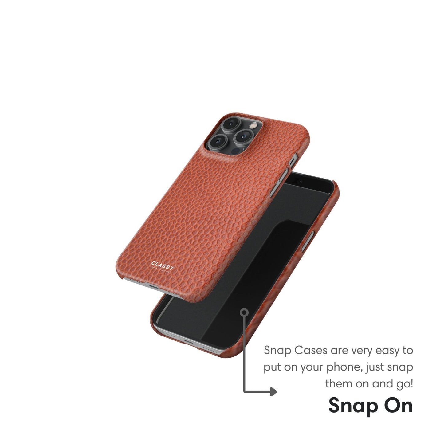 Orange Pattern Snap Case - Classy Cases - Phone Case - iPhone 17 - Glossy - 