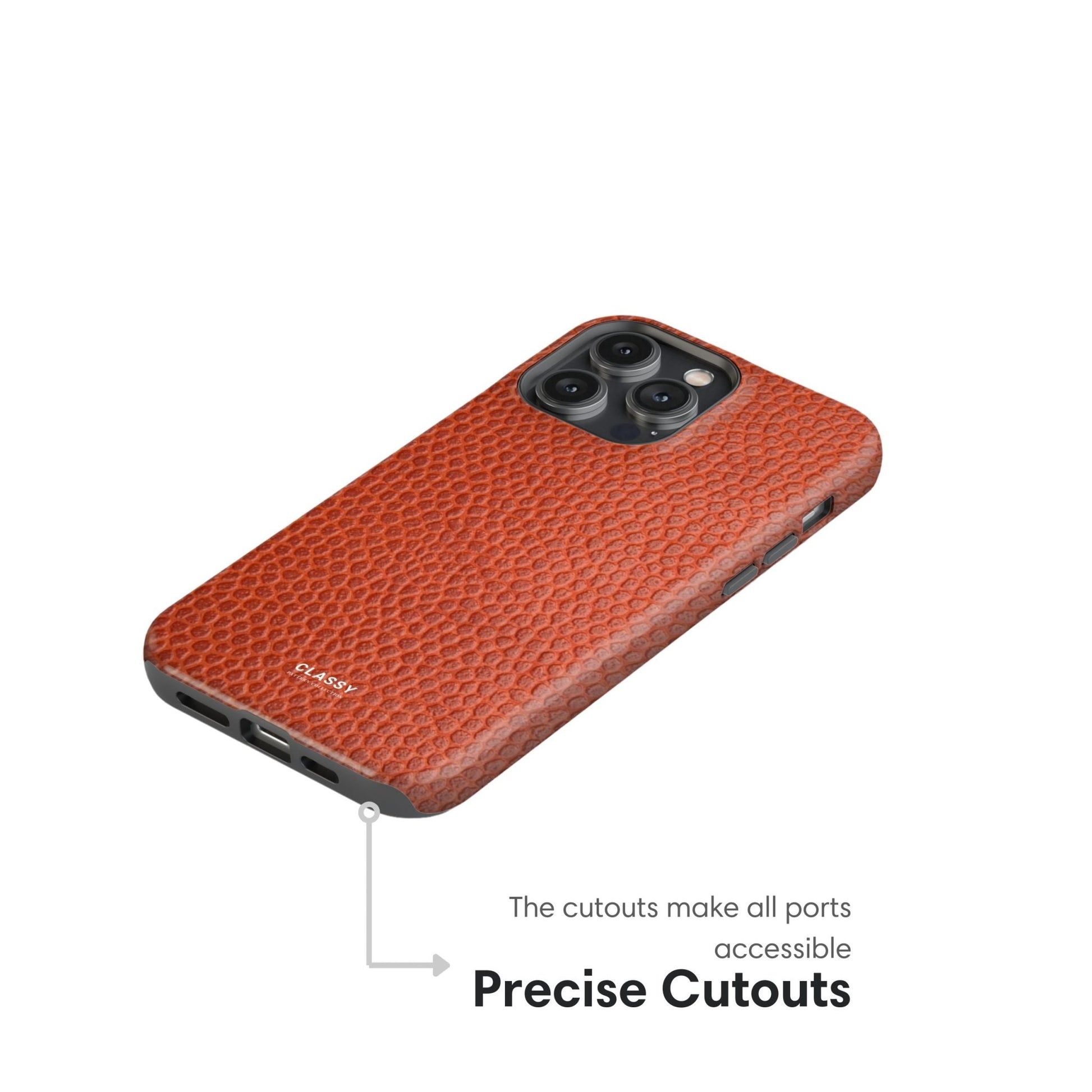 Orange Pattern Tough Case - Classy Cases - Phone Case - iPhone 17 - Glossy - 